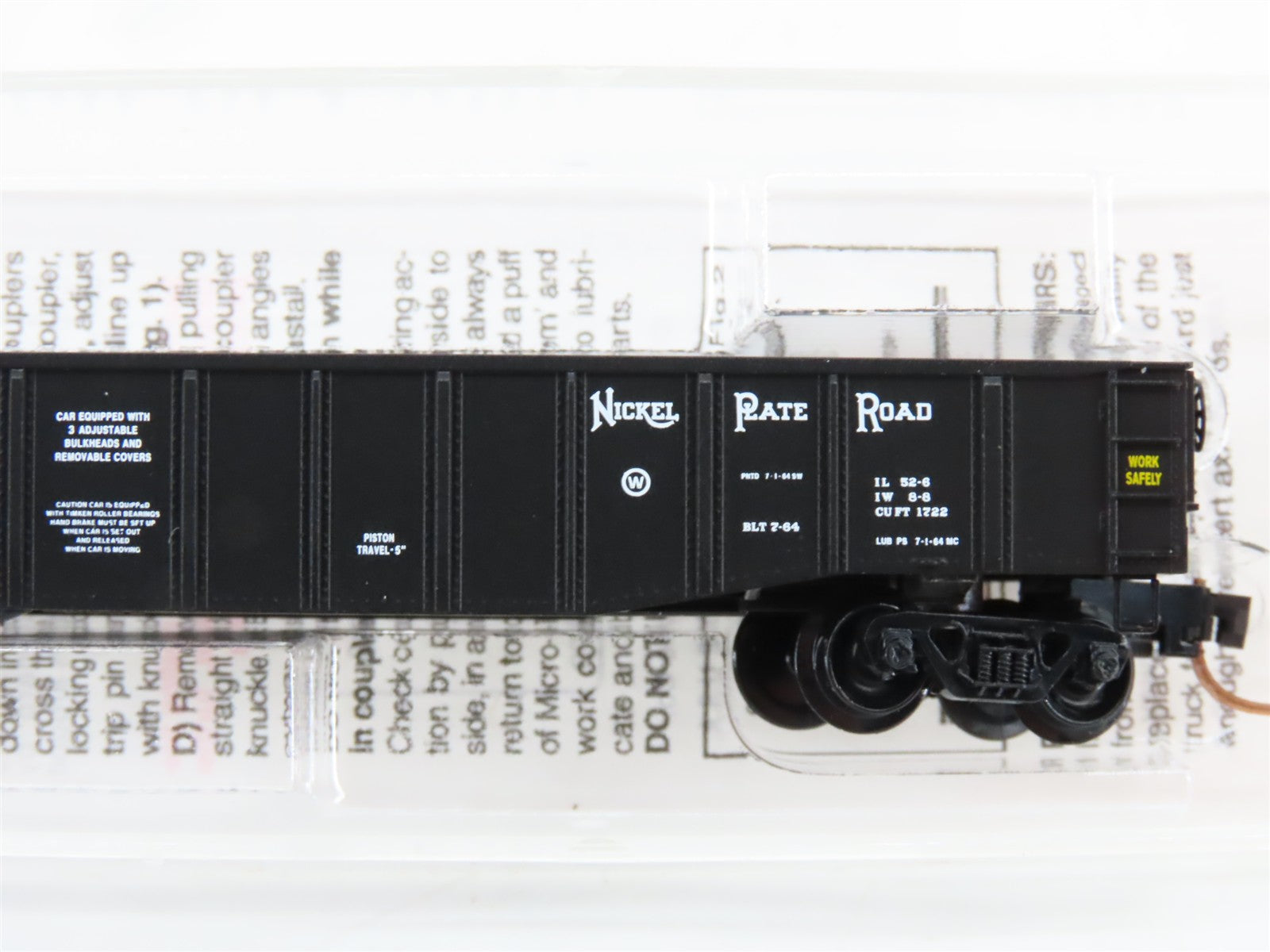 N Scale Micro-Trains MTL 105520 NKP Nickel Plate Road 50' Fixed End Gondola RTR