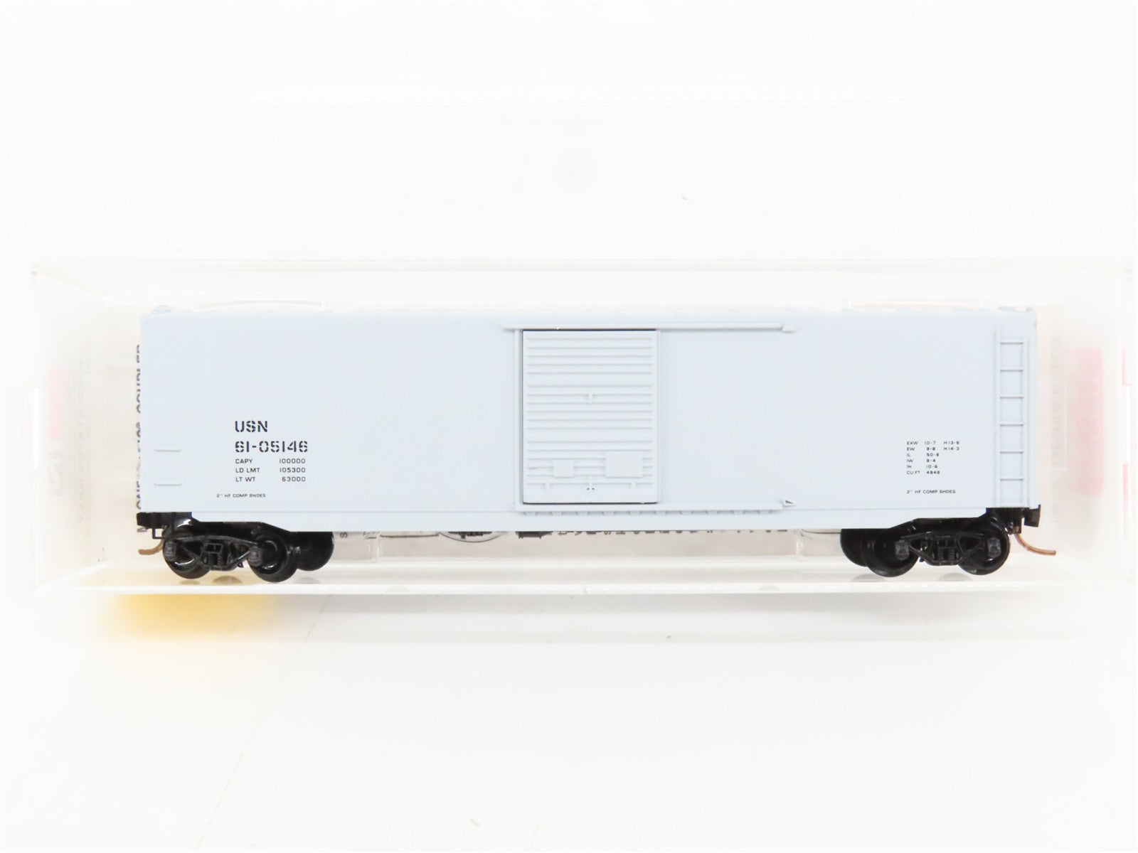 N Scale Micro-Trains MTL 77040 USN United States Navy 50' Box Car 61-05146 RTR
