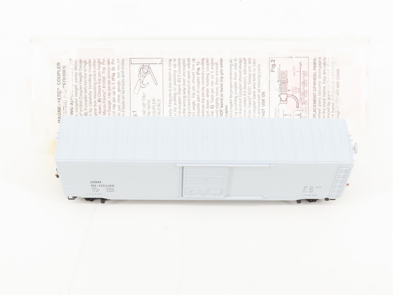 N Scale Micro-Trains MTL 77040 USN United States Navy 50' Box Car 61-05146 RTR