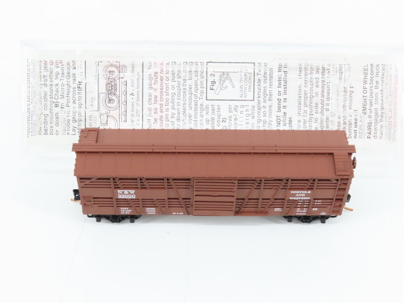 N Scale Micro-Trains MTL 35150 N&W Norfolk & Western 40' Stock/Cattle Car RTR