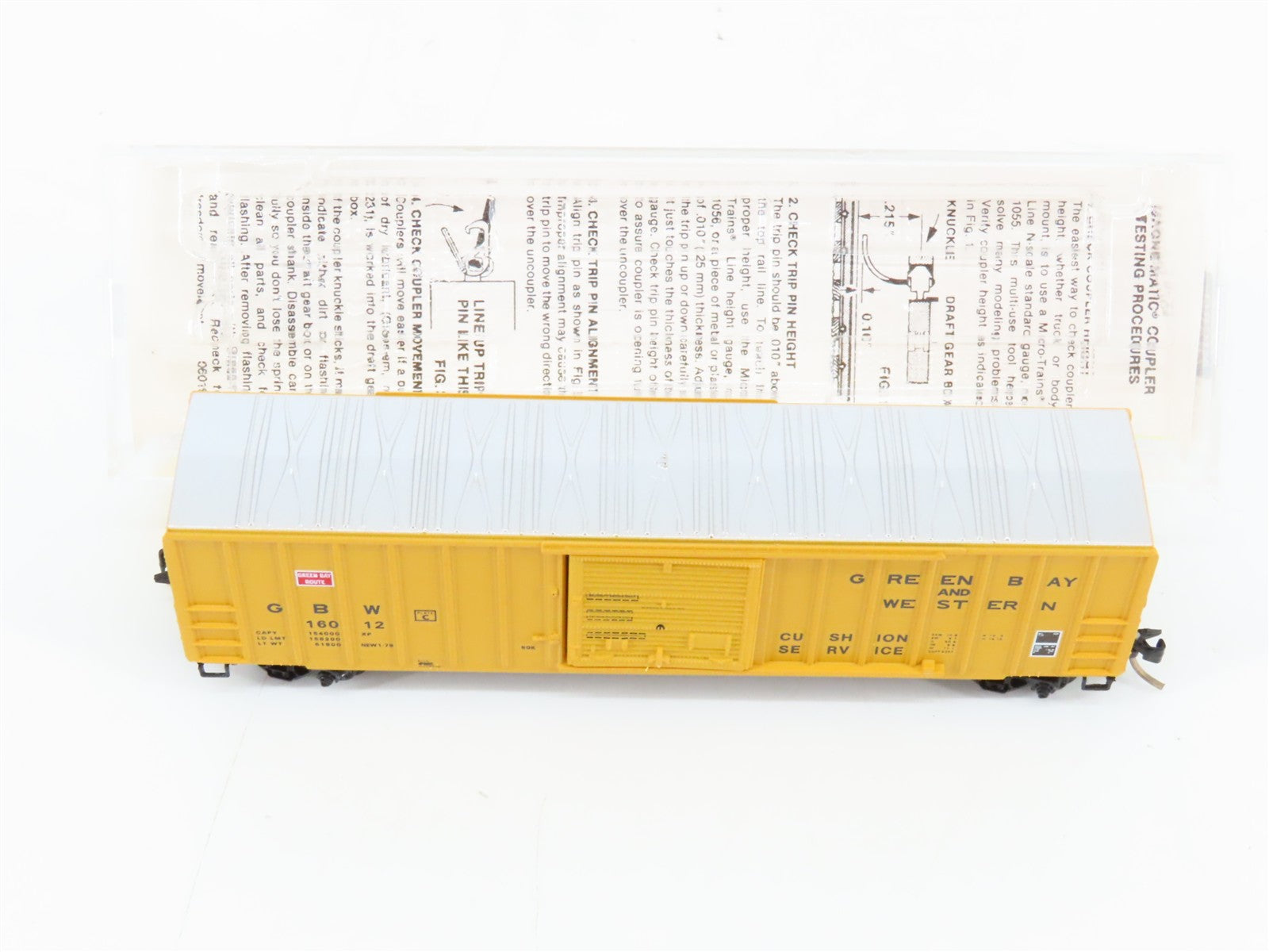 N Scale Micro-Trains MTL 25230 GBW Green Bay & Western 50' Box Car 16012 RTR