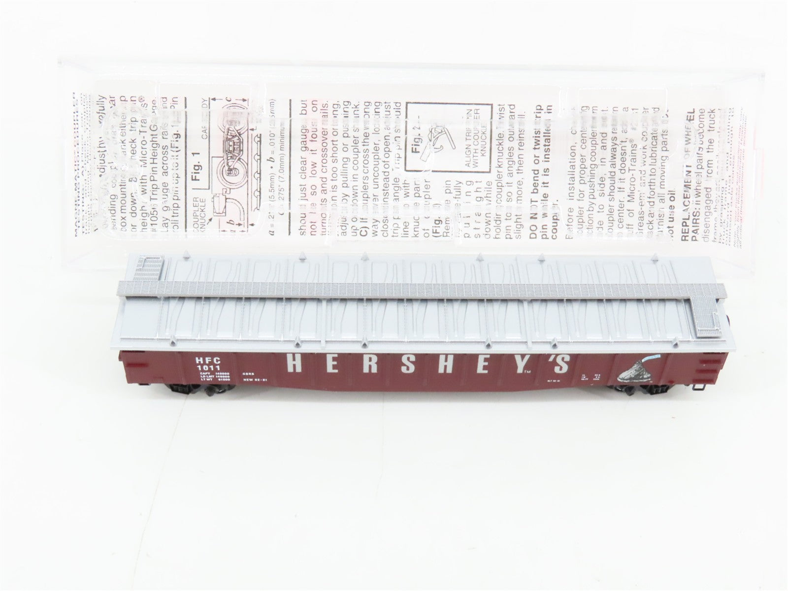 N Scale Micro-Trains MTL 106060 HFC Hershey's 50' Covered Gondola 1011 RTR
