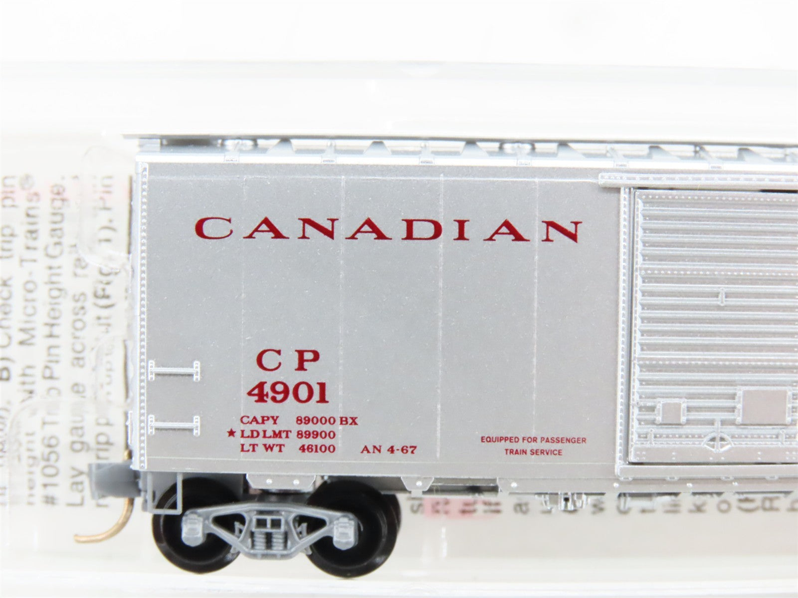 N Scale Micro-Trains MTL 20546 CP Canadian Pacific 40' Box Car 4901 RTR