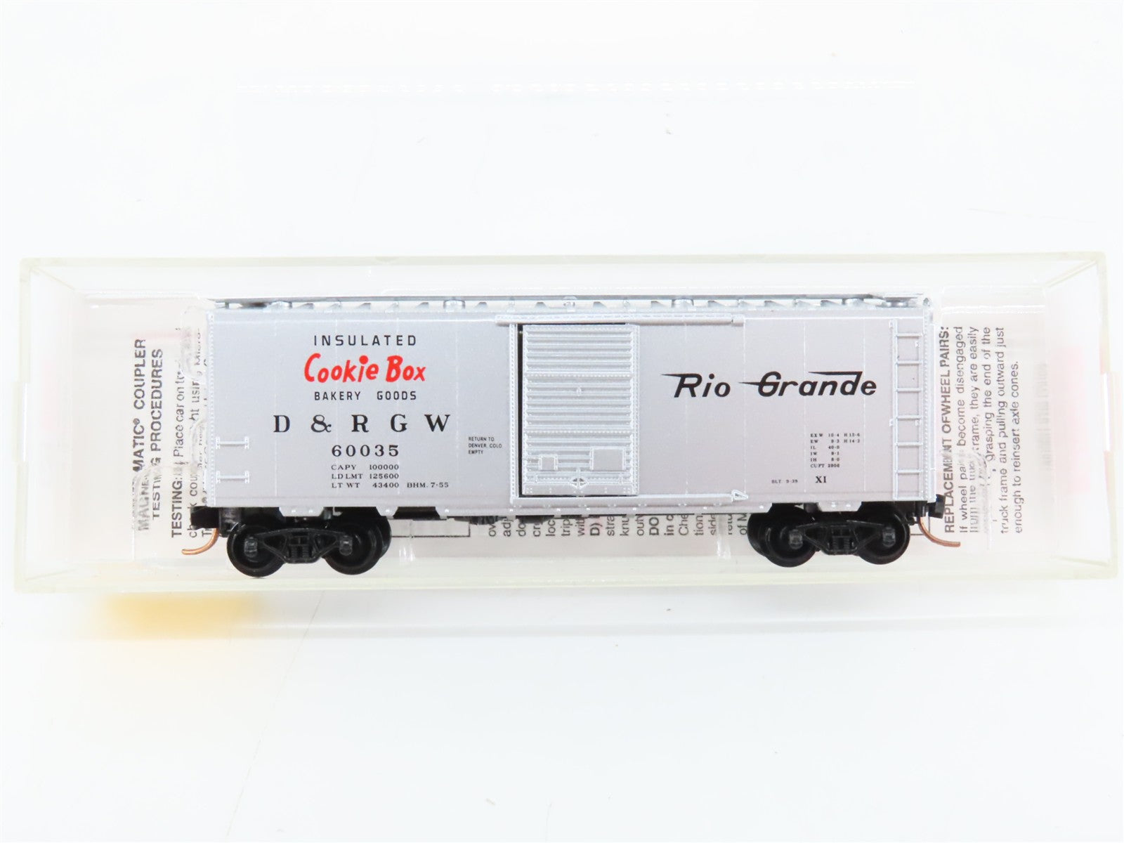 N Scale Micro-Trains MTL 20110 D&RGW Denver & Rio Grande Western 40' Box Car RTR