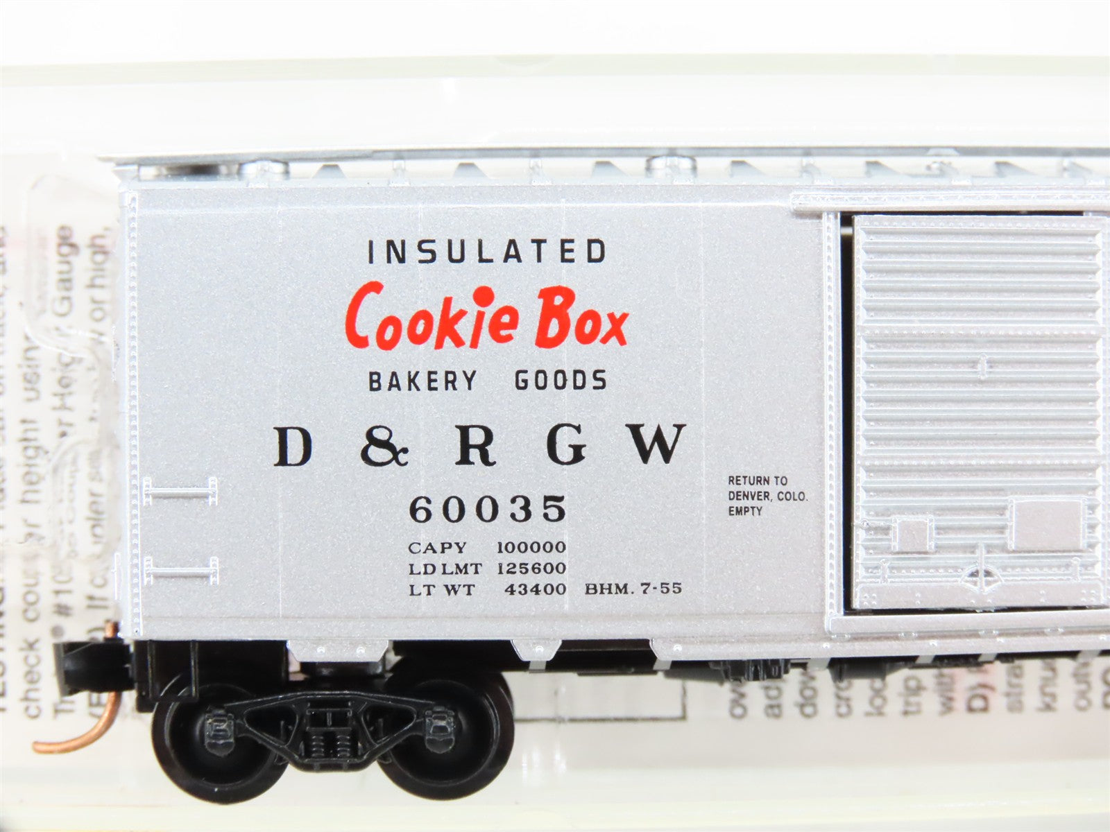 N Scale Micro-Trains MTL 20110 D&RGW Denver & Rio Grande Western 40' Box Car RTR