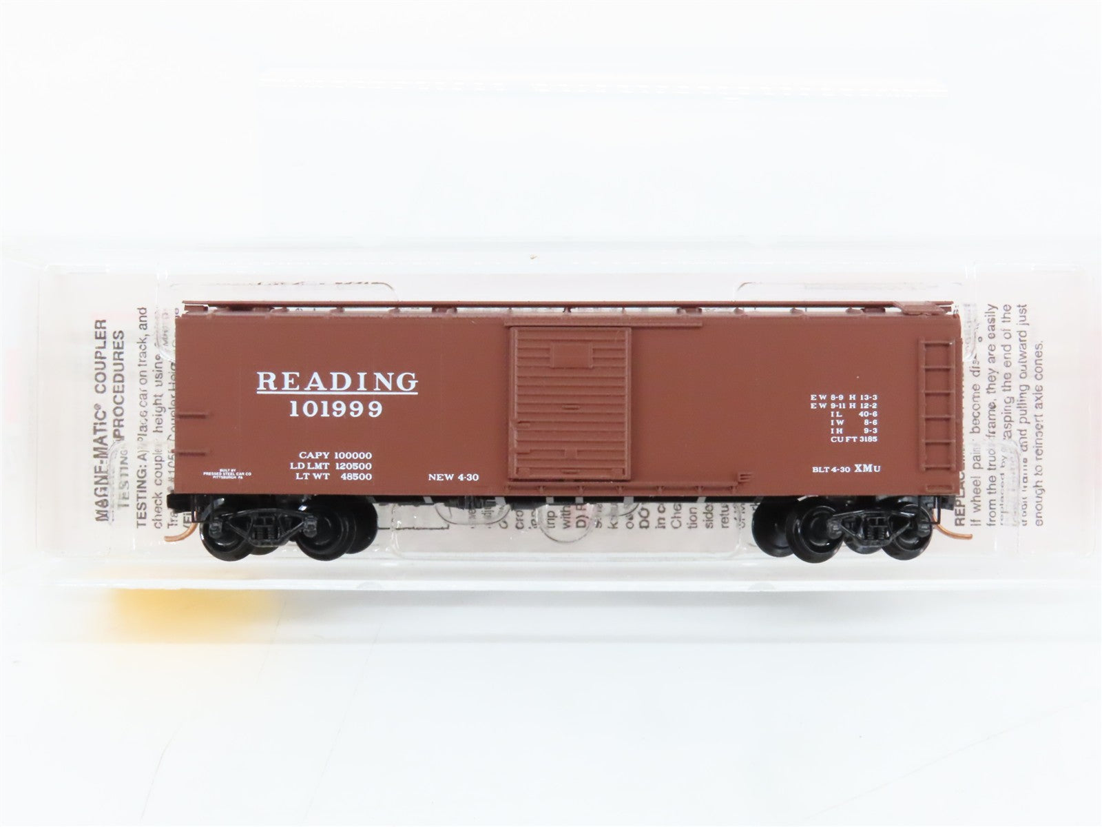 N Scale Micro-Trains MTL 120010 Reading 40' Box Car 101999 RTR