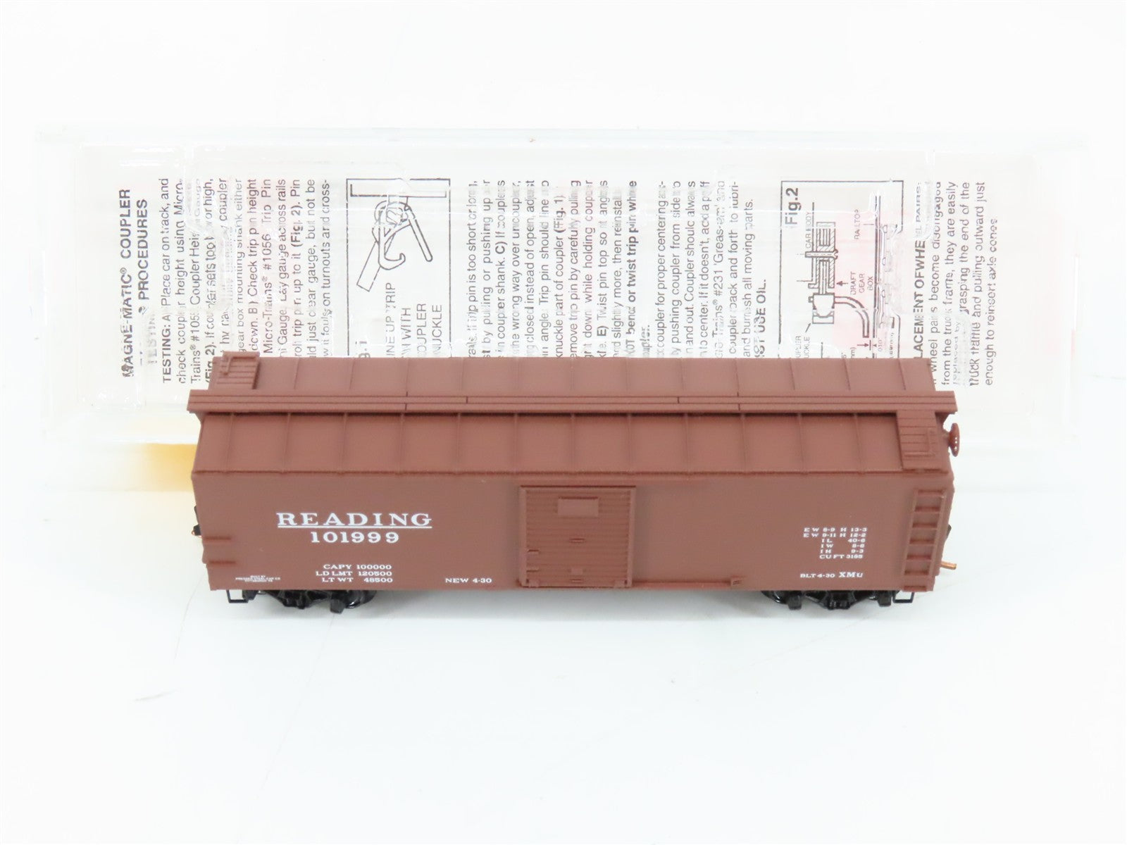 N Scale Micro-Trains MTL 120010 Reading 40' Box Car 101999 RTR