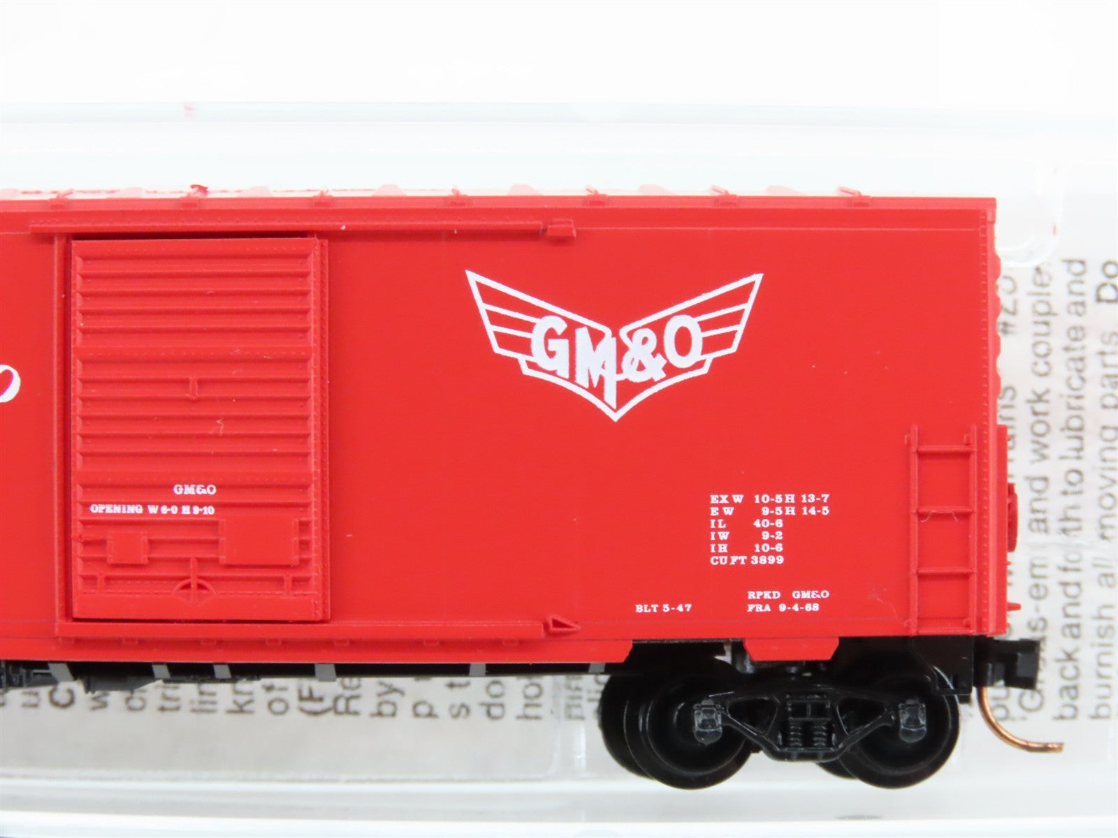 N Scale Micro-Trains MTL 24240 GM&O Gulf, Mobile & Ohio 40' Box Car 21587 RTR