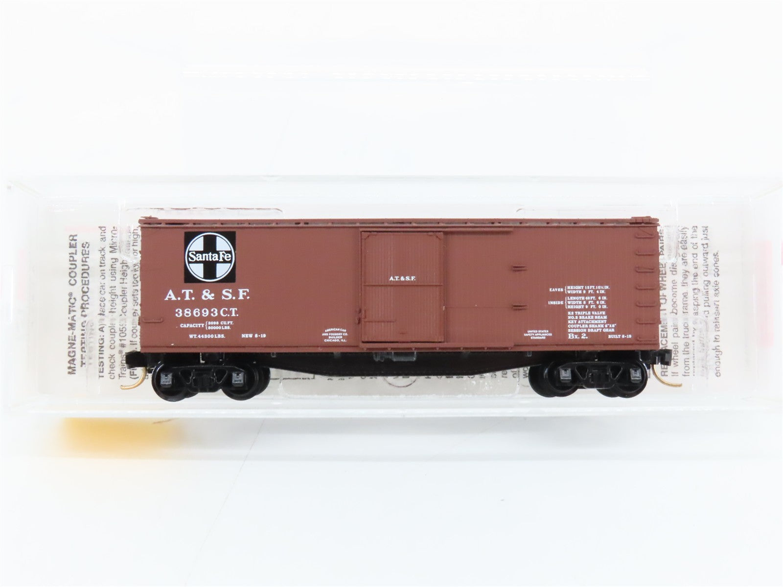 N Scale Micro-Trains MTL 39060 Santa Fe 40' Double-Sheathed Wood Box Car RTR