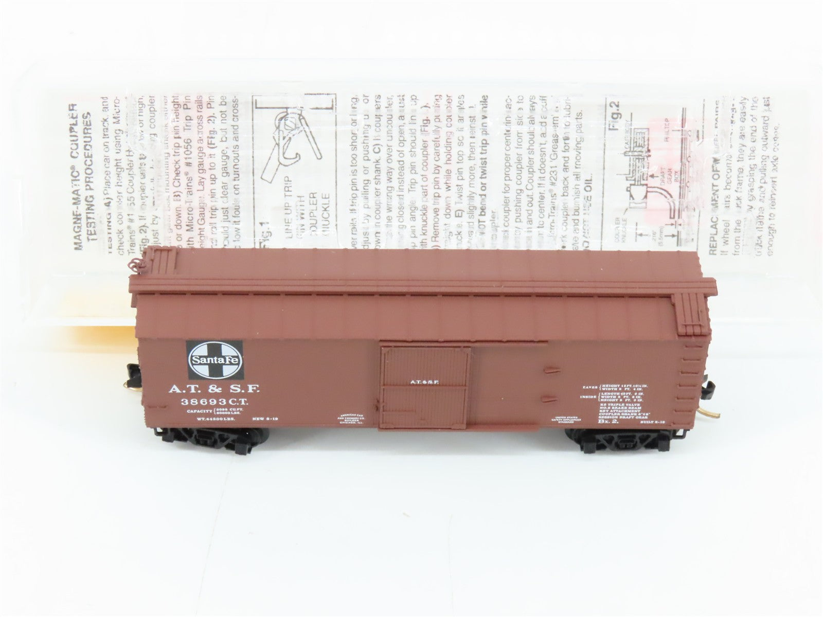N Scale Micro-Trains MTL 39060 Santa Fe 40' Double-Sheathed Wood Box Car RTR