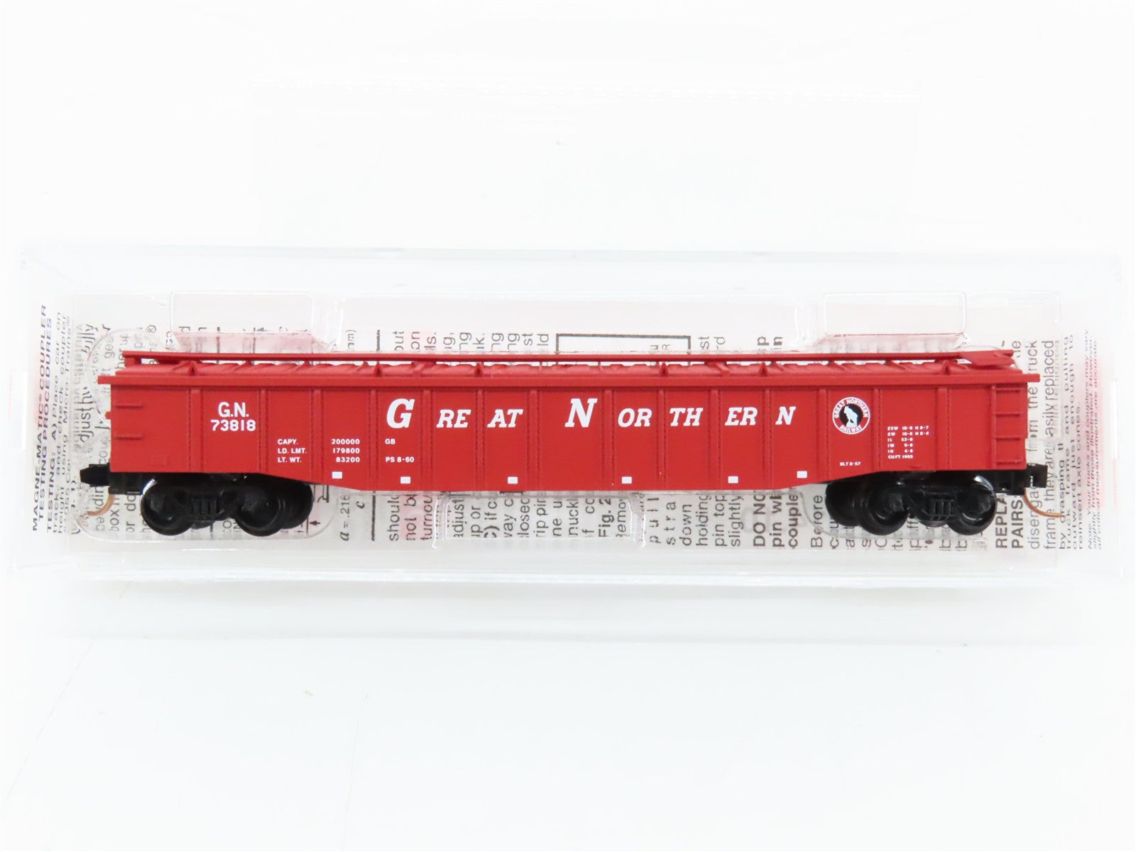 N Scale Micro-Trains MTL 106210 G.N. Great Northern 50' Covered Gondola RTR