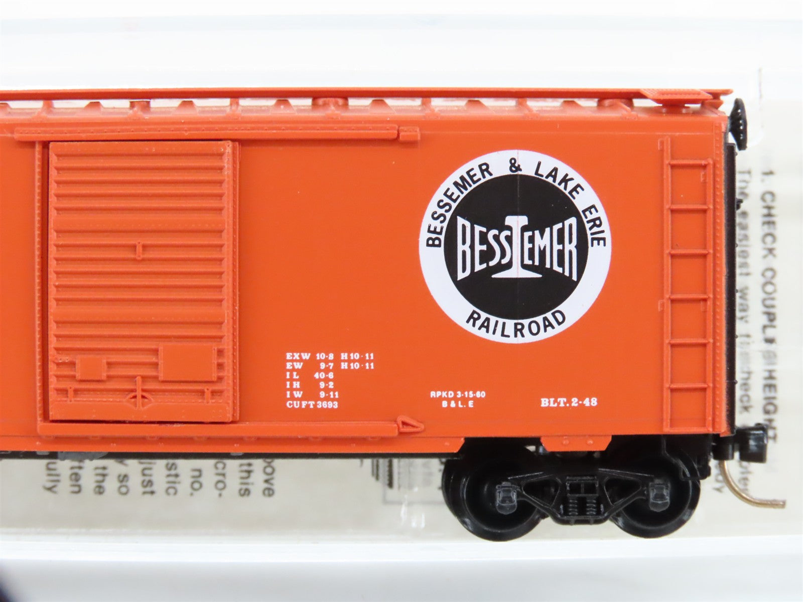 N Scale Micro-Trains MTL 20940 B.&L.E. Bessemer & Lake Erie 40' Box Car RTR