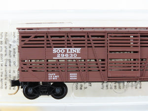 N Scale Micro-Trains MTL 35140 Soo Line 40' Stock/Cattle Car 29630 RTR