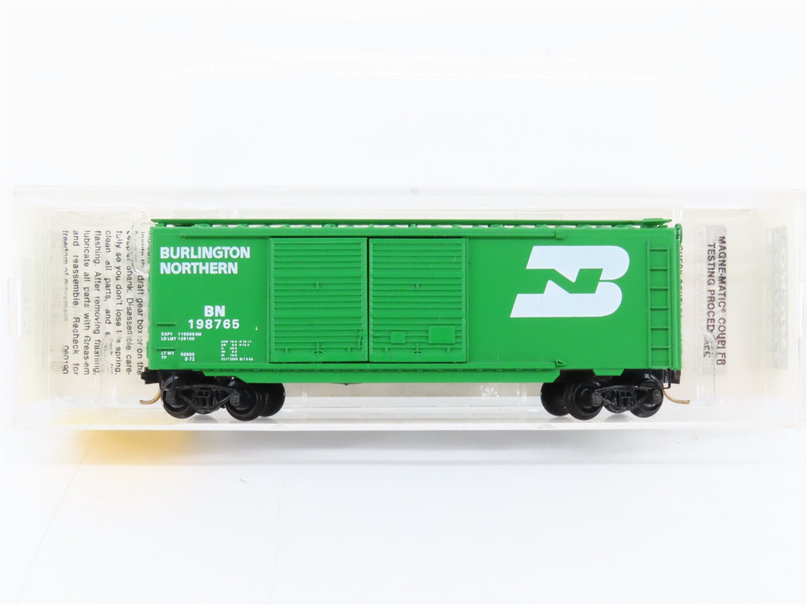 N Scale Micro-Trains MTL 23080 Burlington Northern 40' Double Door Box Car RTR