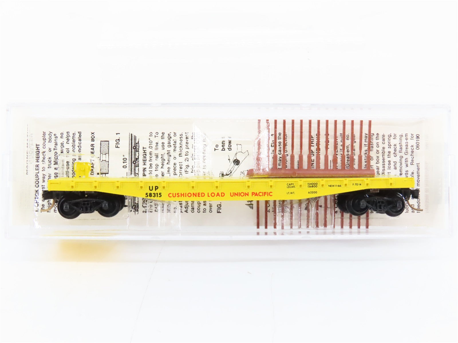 N Scale Micro-Trains MTL 45070 UP Union Pacific 50' Flat Car 58315 RTR