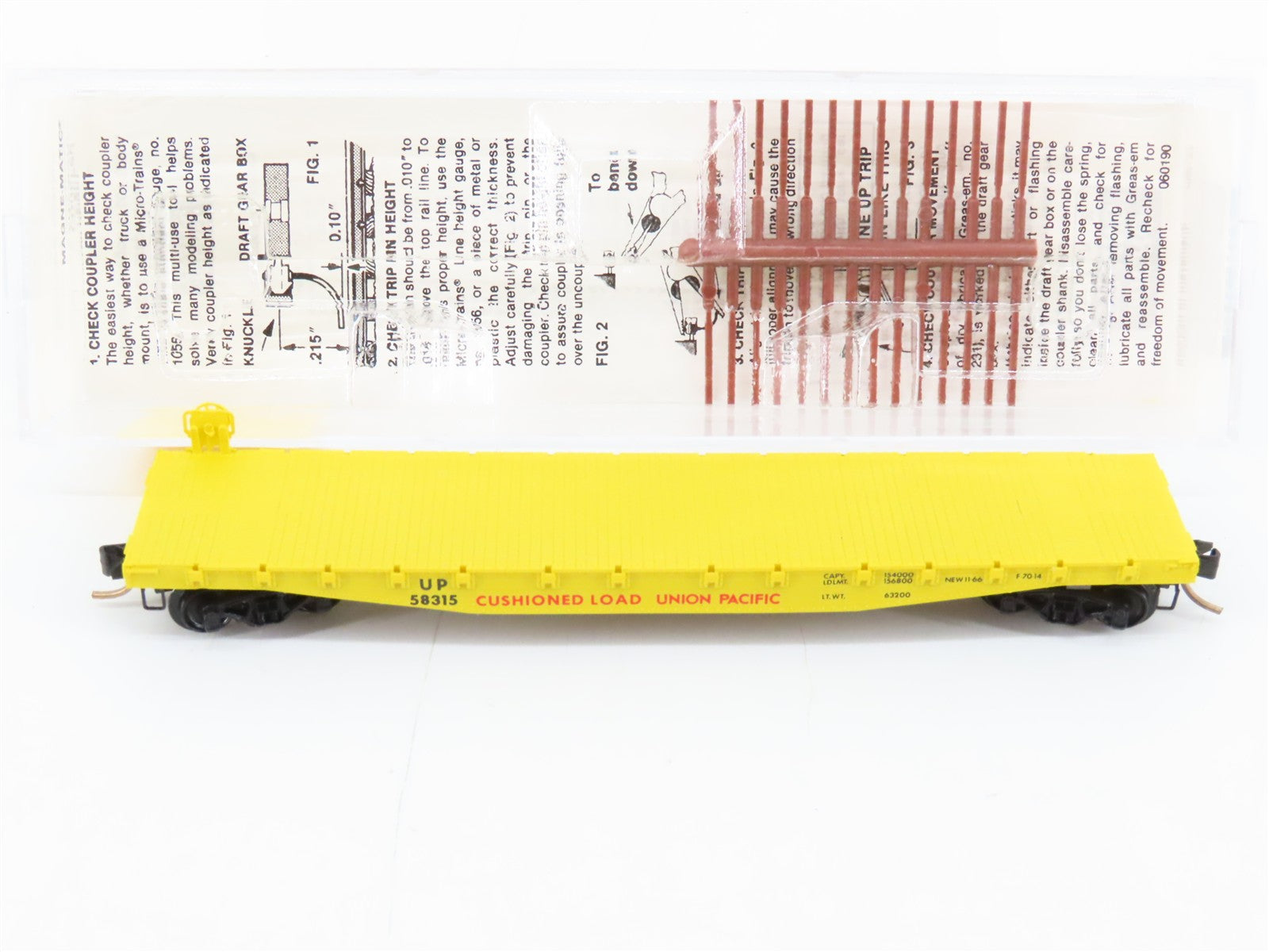N Scale Micro-Trains MTL 45070 UP Union Pacific 50' Flat Car 58315 RTR
