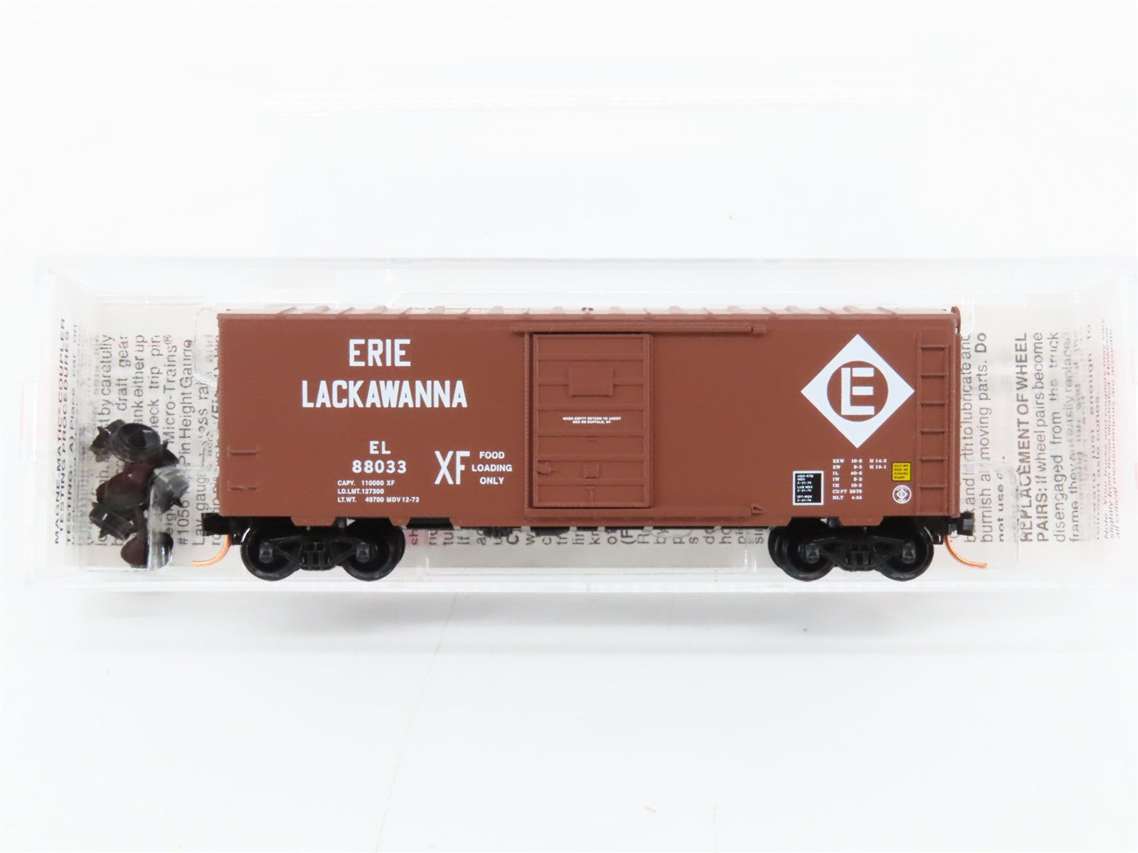 N Scale Micro-Trains MTL 73030 EL Erie Lackawanna 40' Box Car 88033 RTR