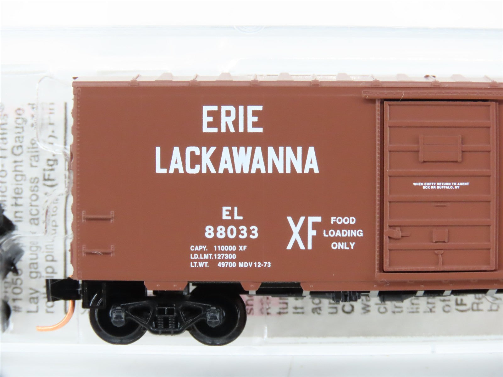 N Scale Micro-Trains MTL 73030 EL Erie Lackawanna 40' Box Car 88033 RTR