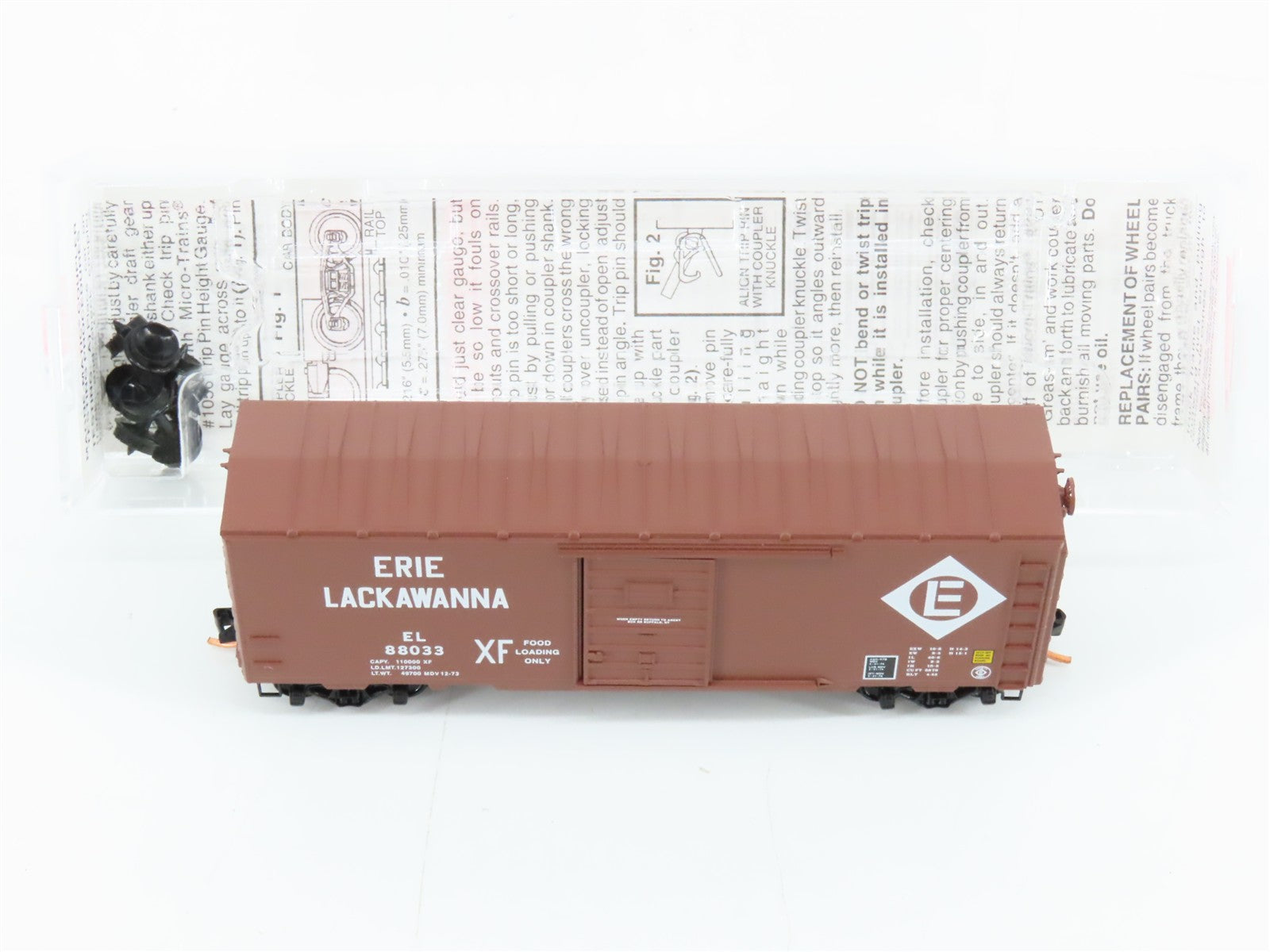 N Scale Micro-Trains MTL 73030 EL Erie Lackawanna 40' Box Car 88033 RTR
