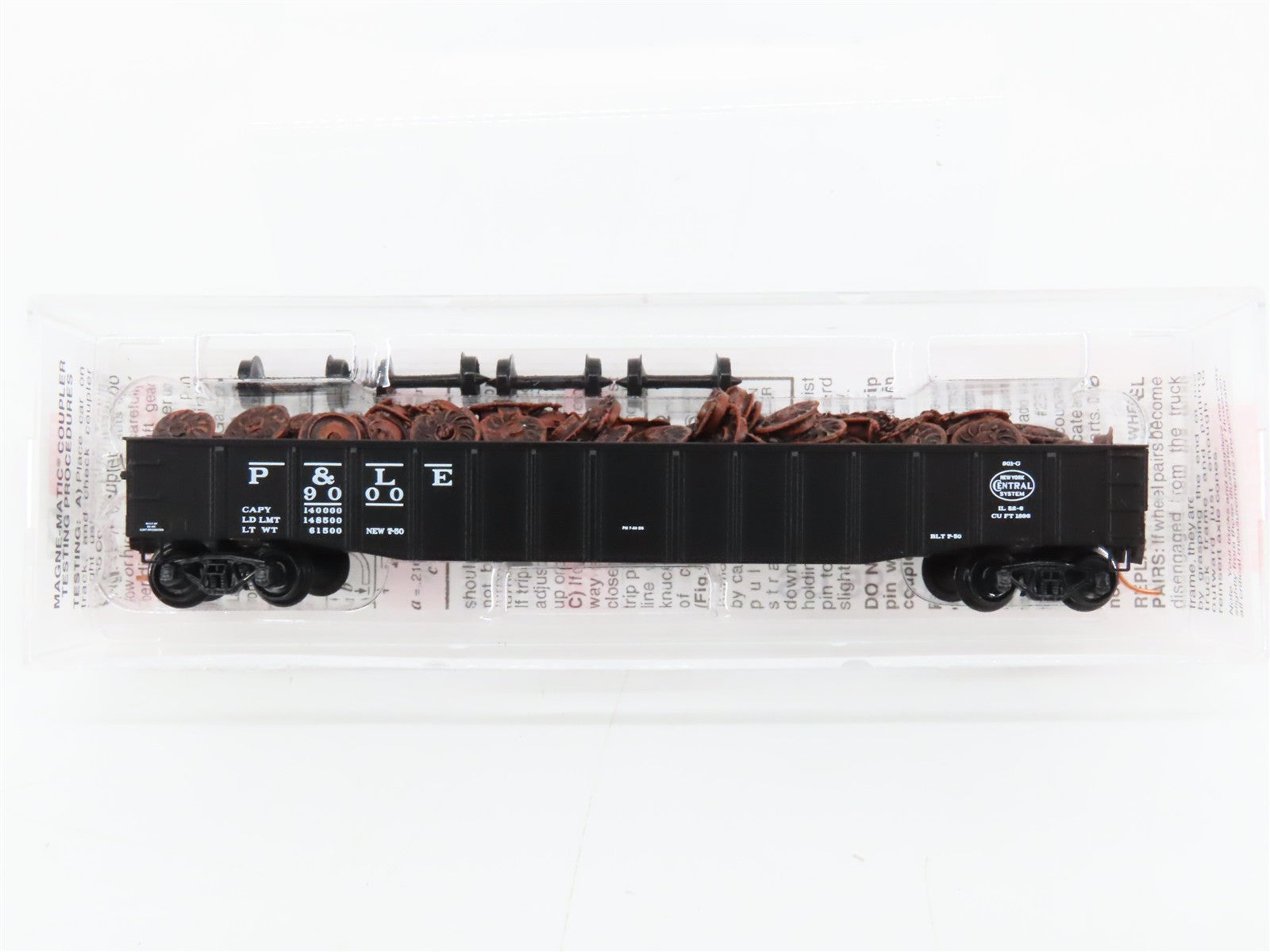N Scale Micro-Trains MTL 105580.1 P&LE Pittsburgh & Lake Erie Gondola 9000 RTR
