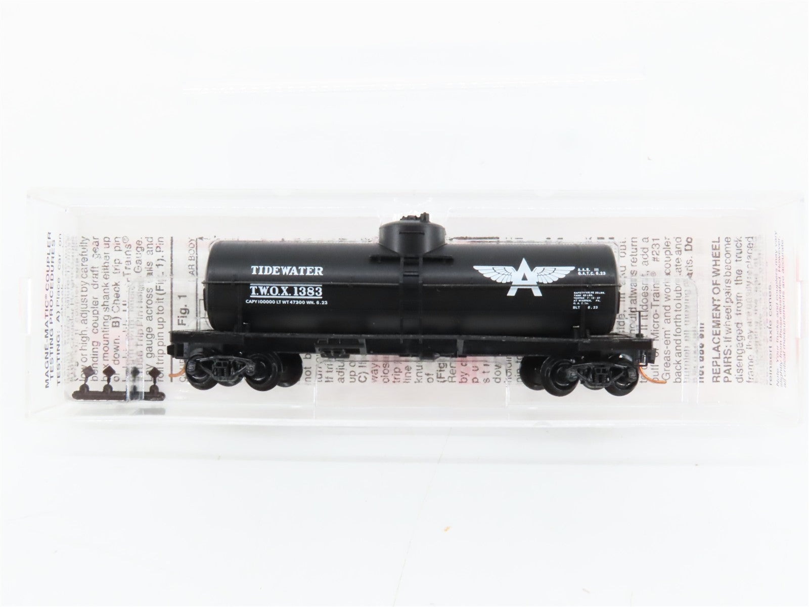 N Scale Micro-Trains MTL 65480 TWOX Tide Water Oil Company Tank Car 1383 RTR