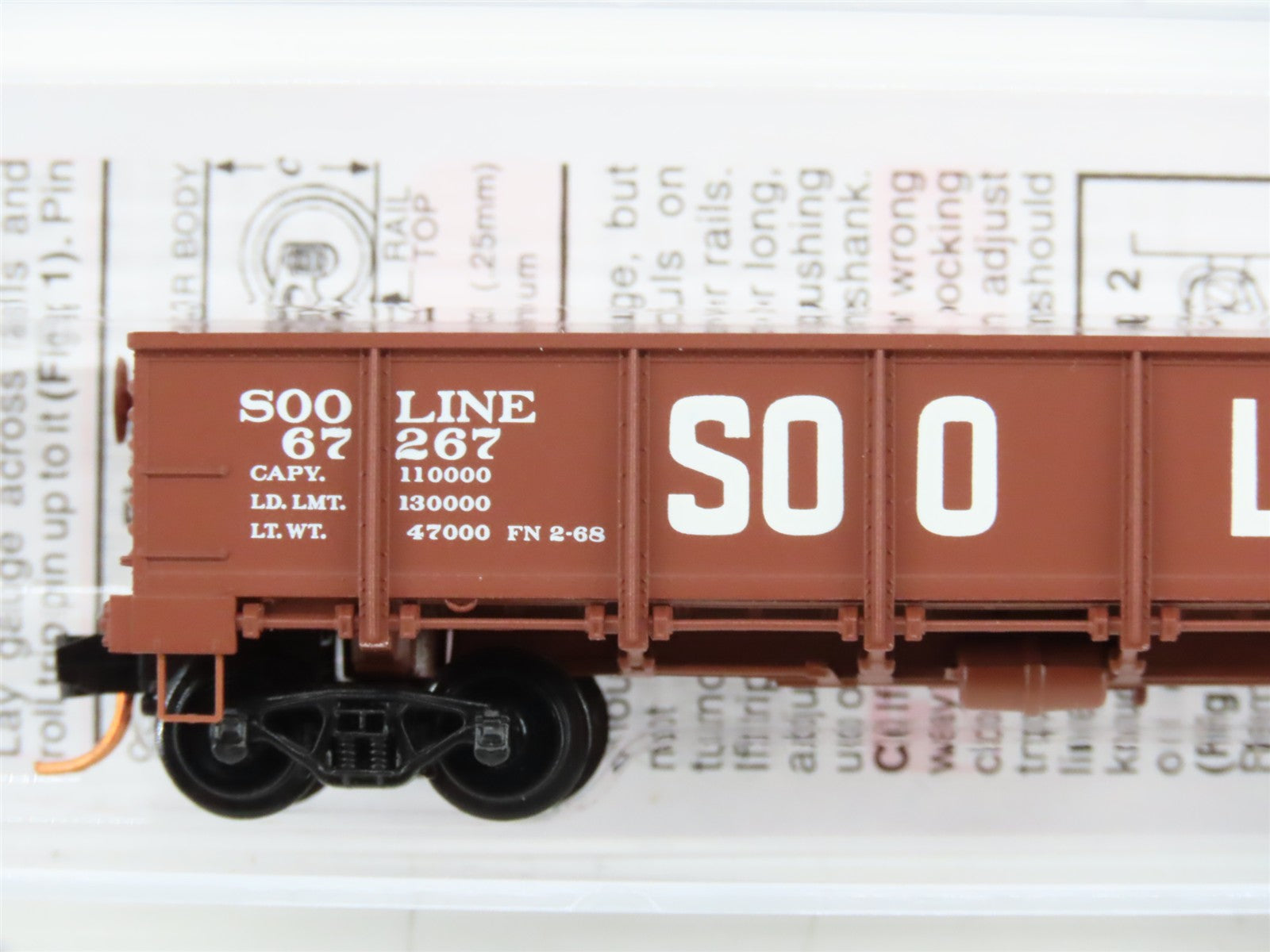N Scale Micro-Trains MTL 08300020 Soo Line 40' GS Drop Bottom Gondola 67267 RTR