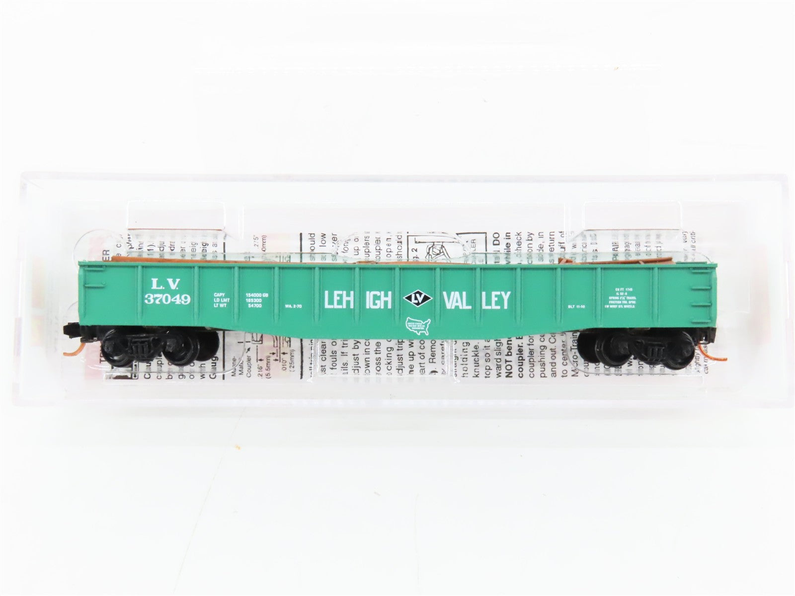 N Scale Micro-Trains MTL 04600380 LV Lehigh Valley 50' Gondola 37049 RTR