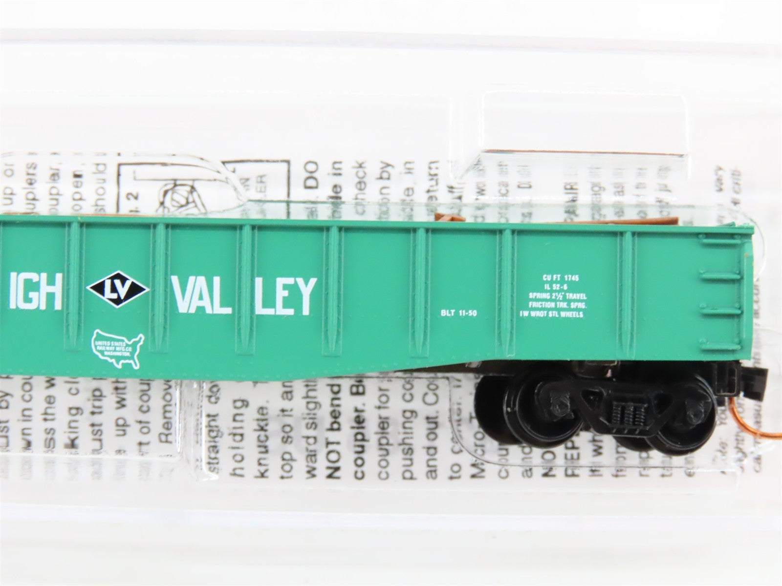 N Scale Micro-Trains MTL 04600380 LV Lehigh Valley 50' Gondola 37049 RTR