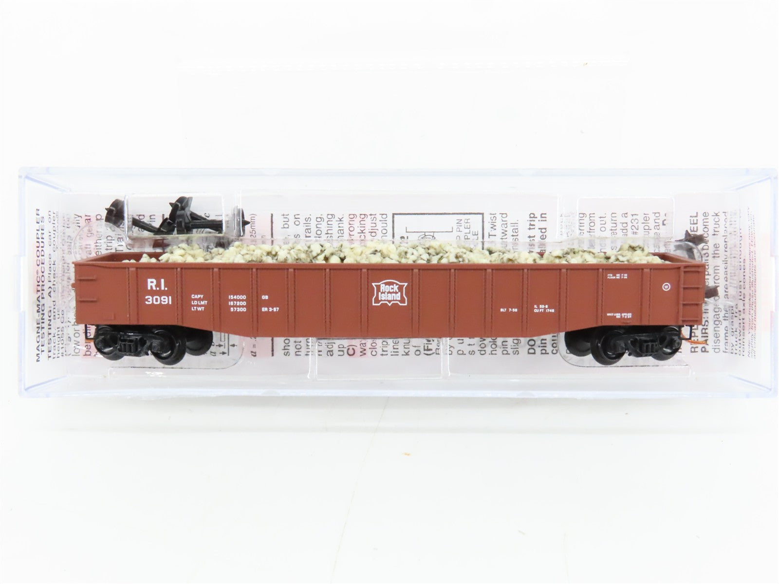 N Scale Micro-Trains MTL 10500510 RI Rock Island 50' Gondola 3091 RTR