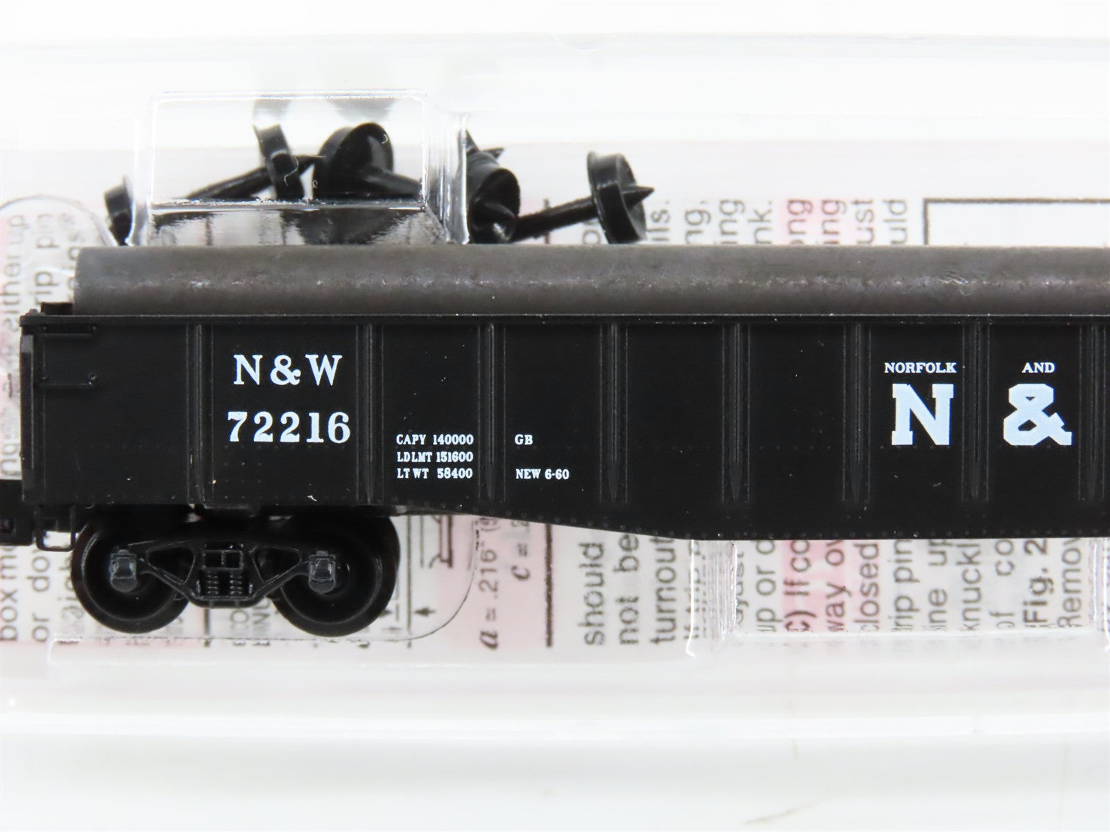 N Scale Micro-Trains MTL 04600190 N&W Norfolk & Western 50' Gondola 72216 RTR