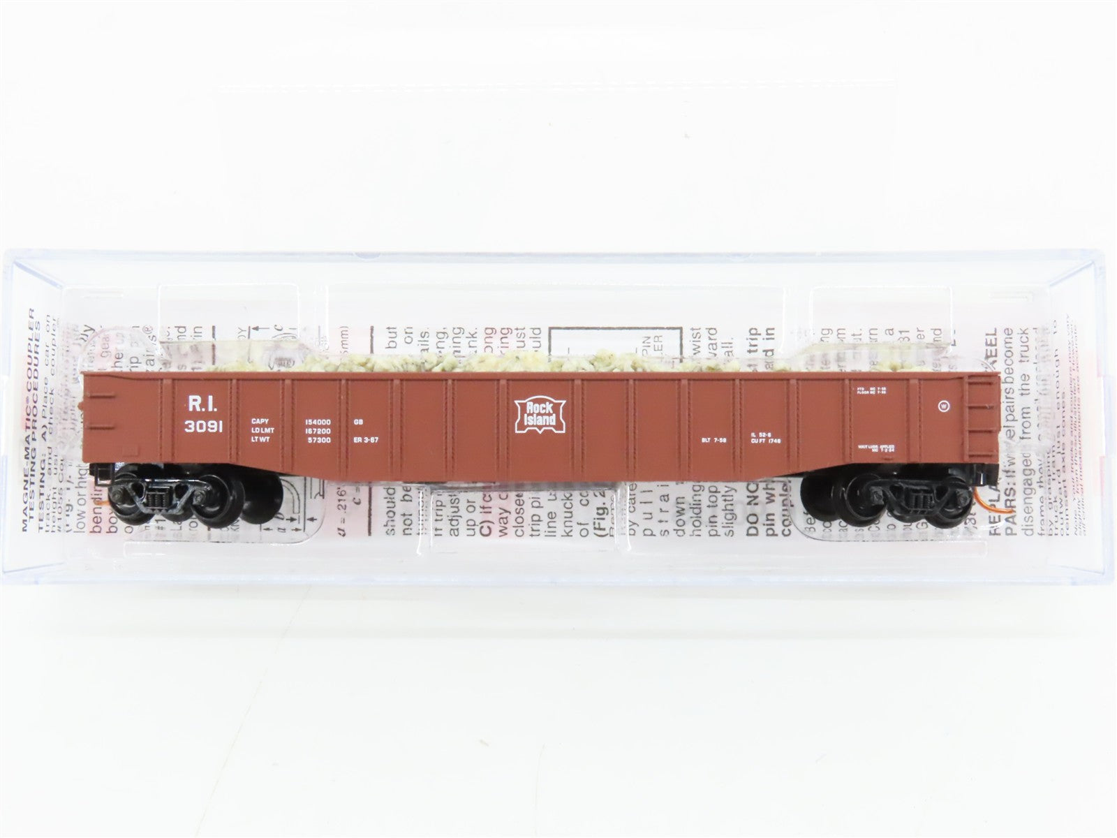 N Scale Micro-Trains MTL 10500510 RI Rock Island 50' Gondola 3091 RTR