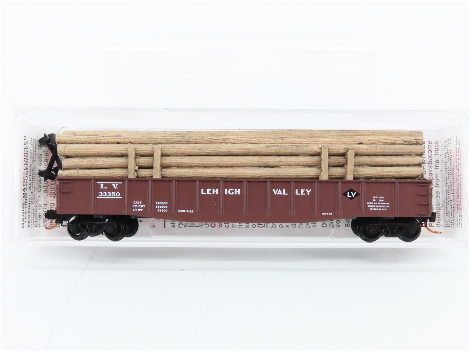 N Scale Micro-Trains MTL 04600100 LV Lehigh Valley 50' Gondola 33350 RTR