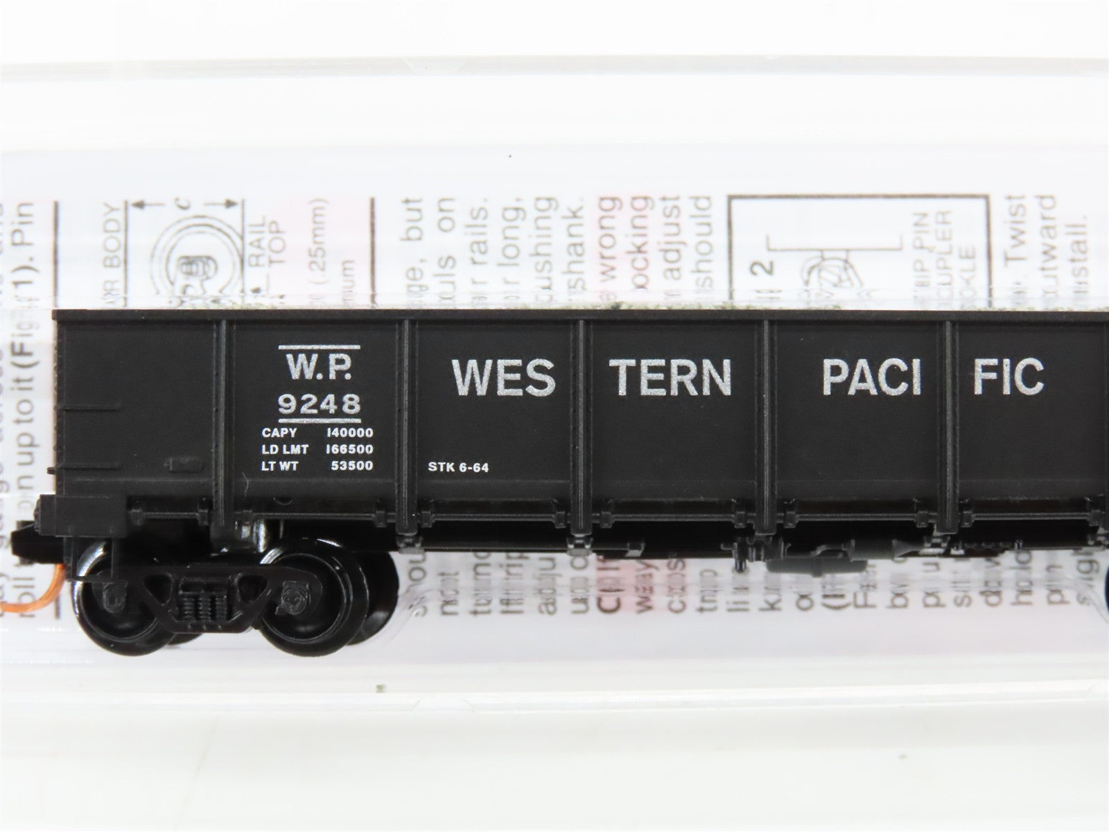 N Scale Micro-Trains MTL 08300031 WP Western Pacific 40' Gondola 9248 RTR