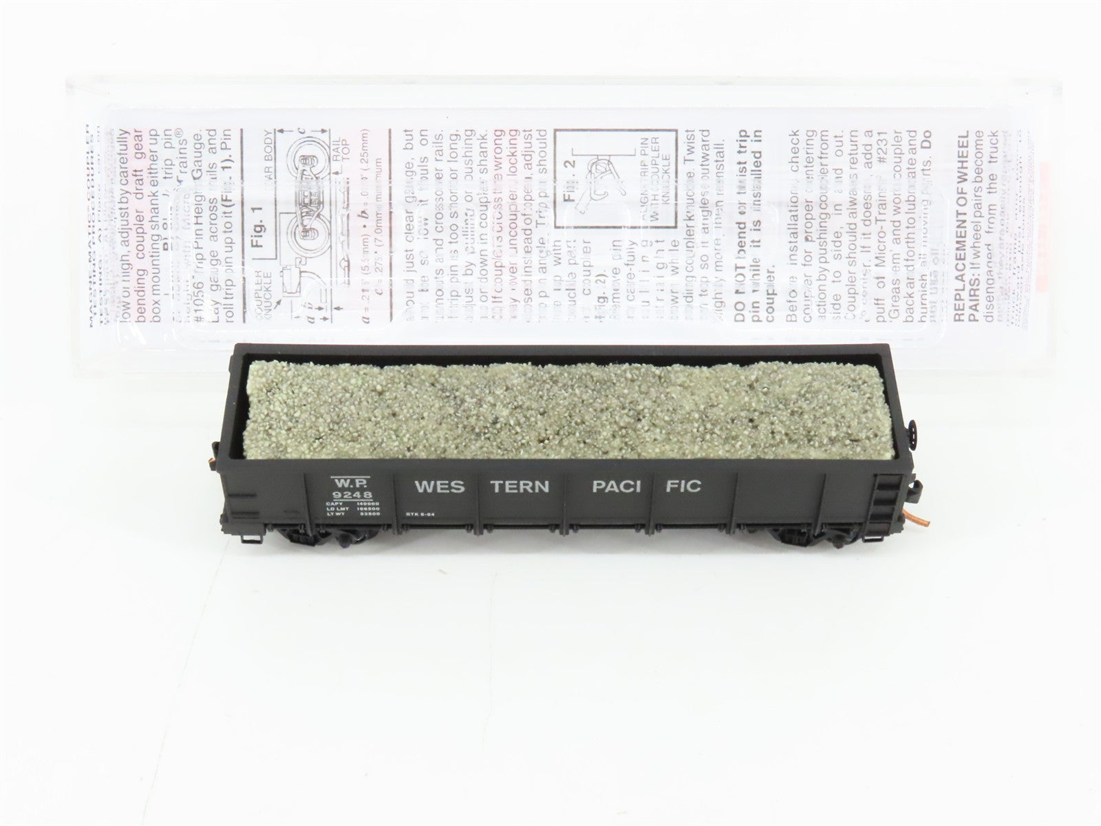 N Scale Micro-Trains MTL 08300031 WP Western Pacific 40' Gondola 9248 RTR