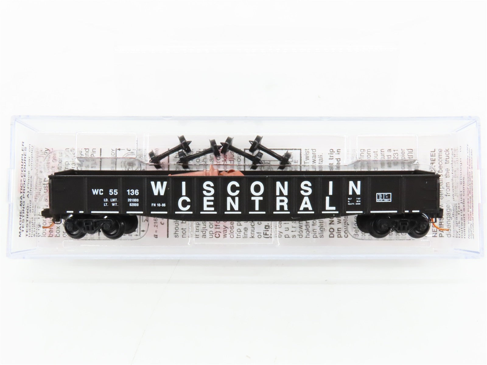 N Scale Micro-Trains MTL 04600330 WC Wisconsin Central 50' Gondola 55136 RTR