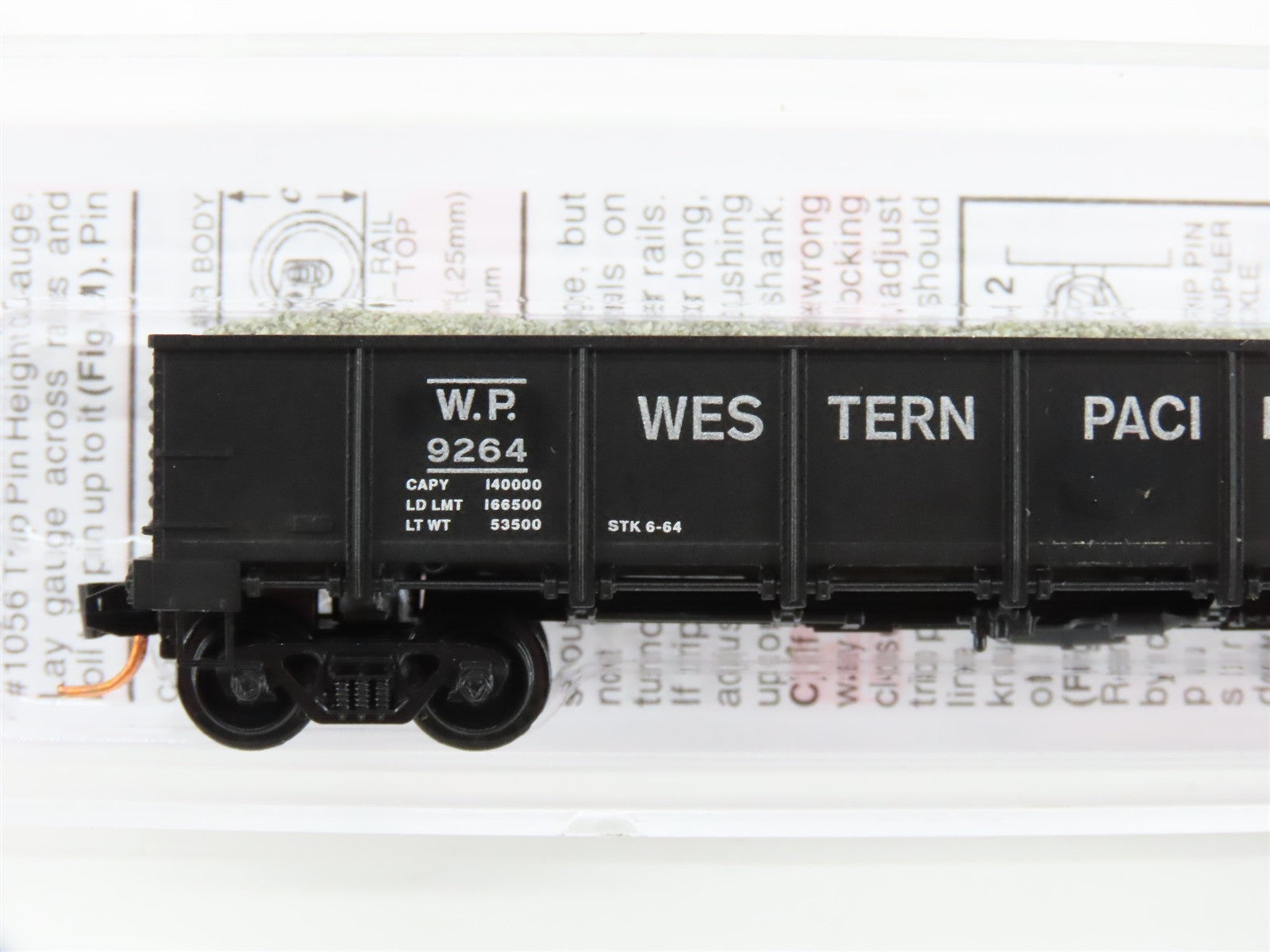 N Scale Micro-Trains MTL 08300032 WP Western Pacific 40' Gondola 9264 RTR