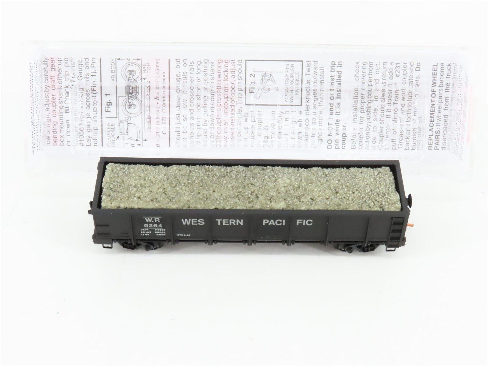 N Scale Micro-Trains MTL 08300032 WP Western Pacific 40' Gondola 9264 RTR