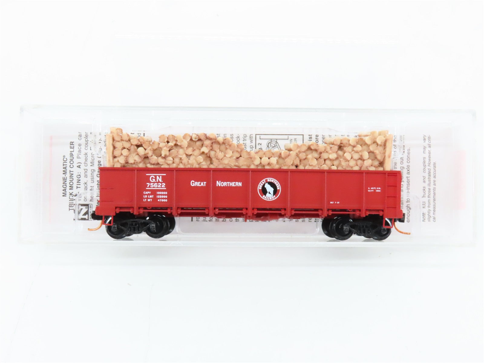 N Scale Micro-Trains MTL 08300052 GN Great Northern 40' Drop Bottom Gondola RTR
