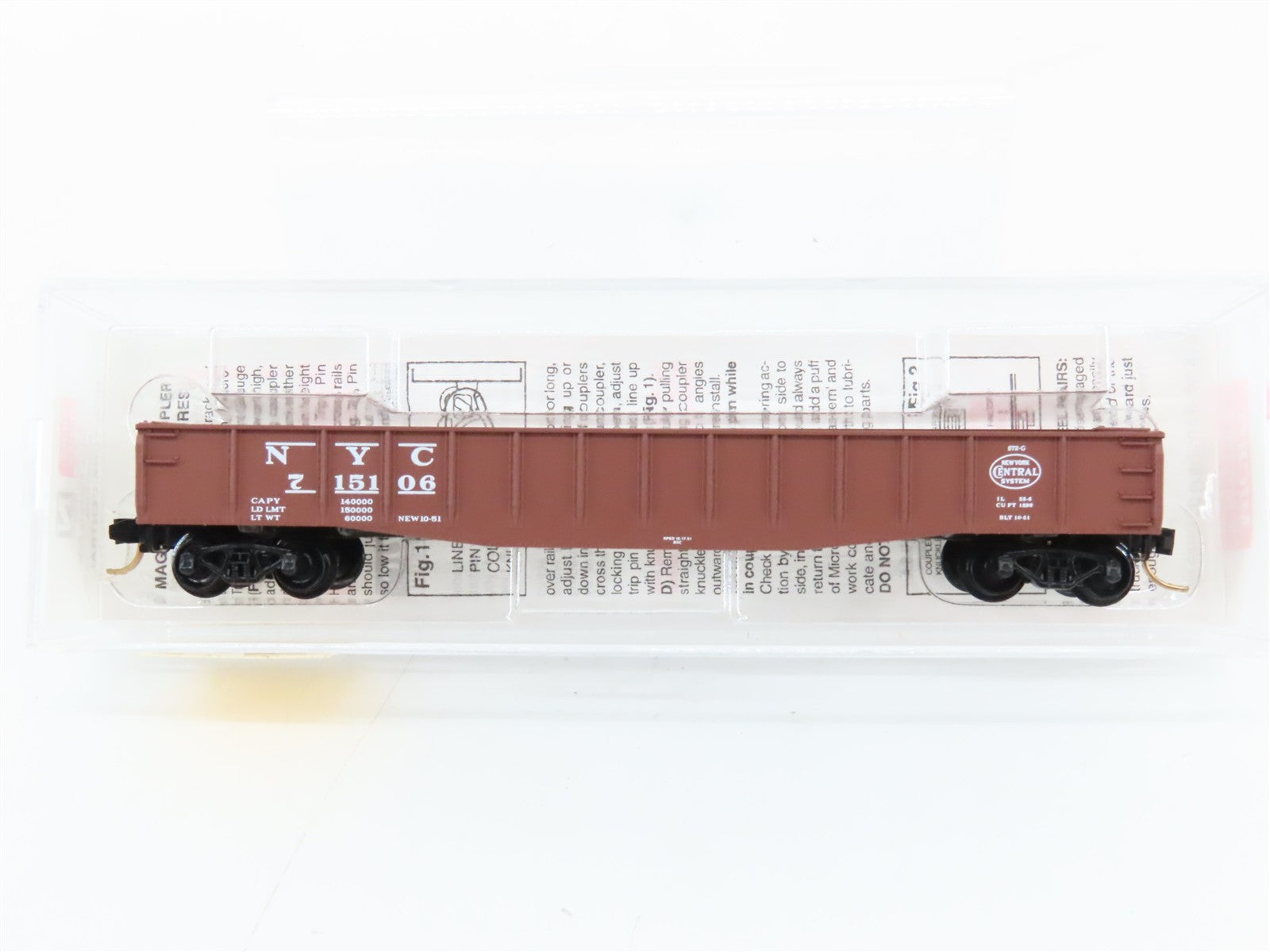 N Scale Micro-Trains MTL 46170 NYC New York Central 50' Gondola 715106 RTR