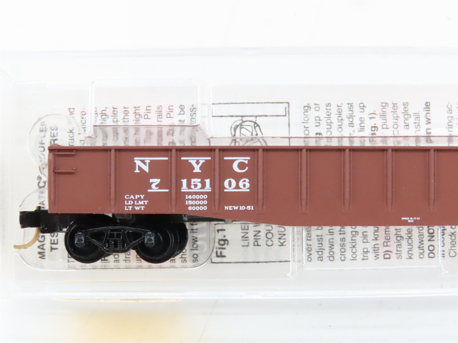 N Scale Micro-Trains MTL 46170 NYC New York Central 50' Gondola 715106 RTR
