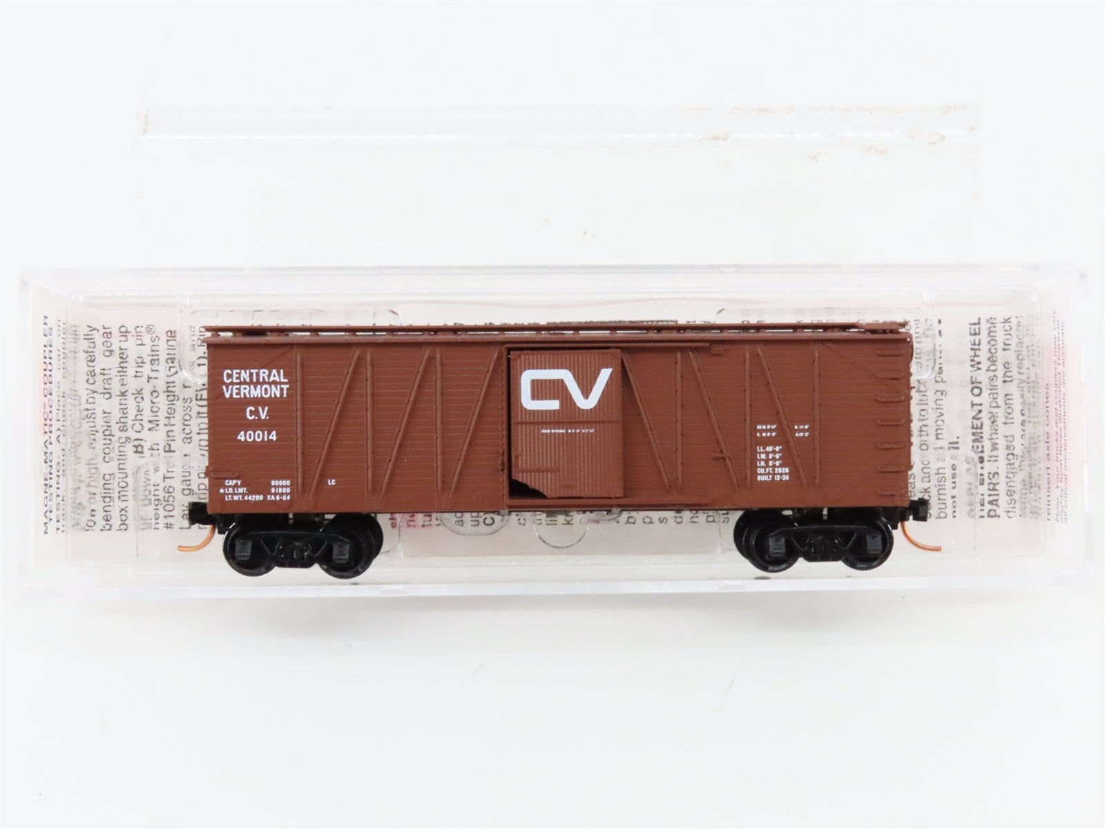 N Scale Micro-Trains MTL 28160 C.V. Central Vermont 40' Box Car 40014