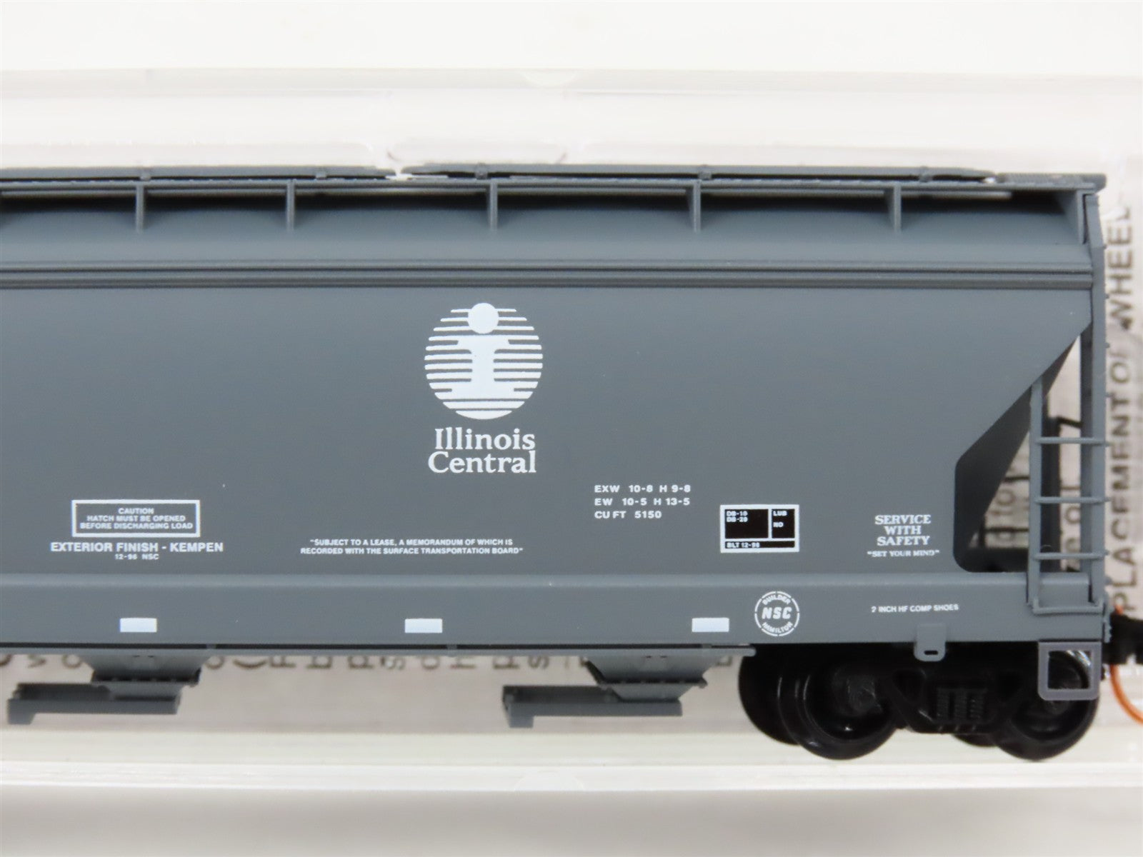 N Scale Micro-Trains MTL 94200 IC Illinois Central 3-Bay Covered Hopper 799623
