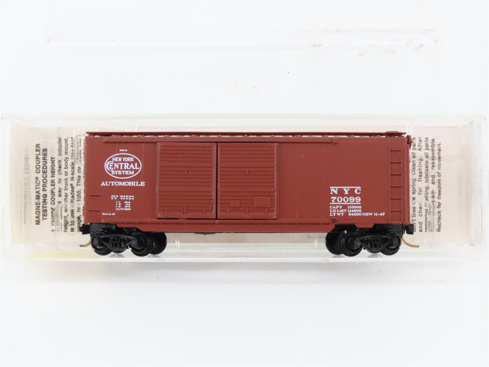 N Scale Micro-Trains MTL 23160 NYC New York Central 40' Box Car 70099