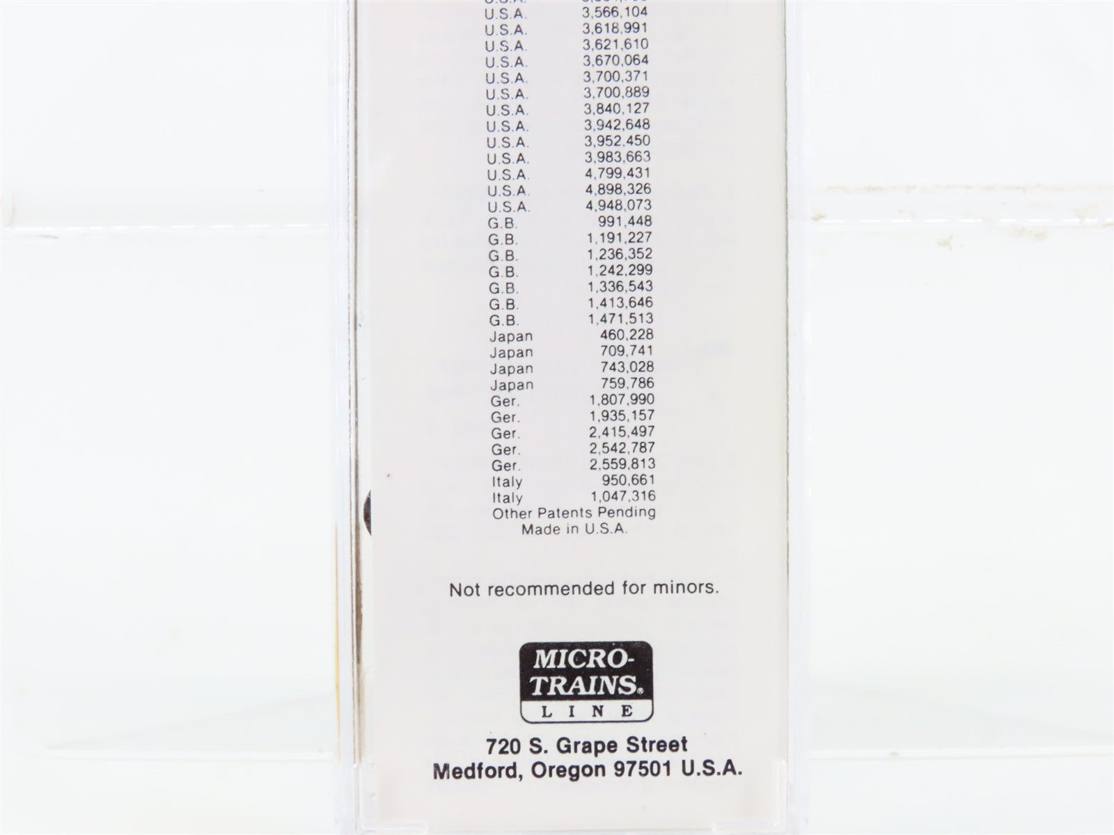 N Scale Micro-Trains MTL 38170 MTL Micro-Trains Line 50' Box Car 1991