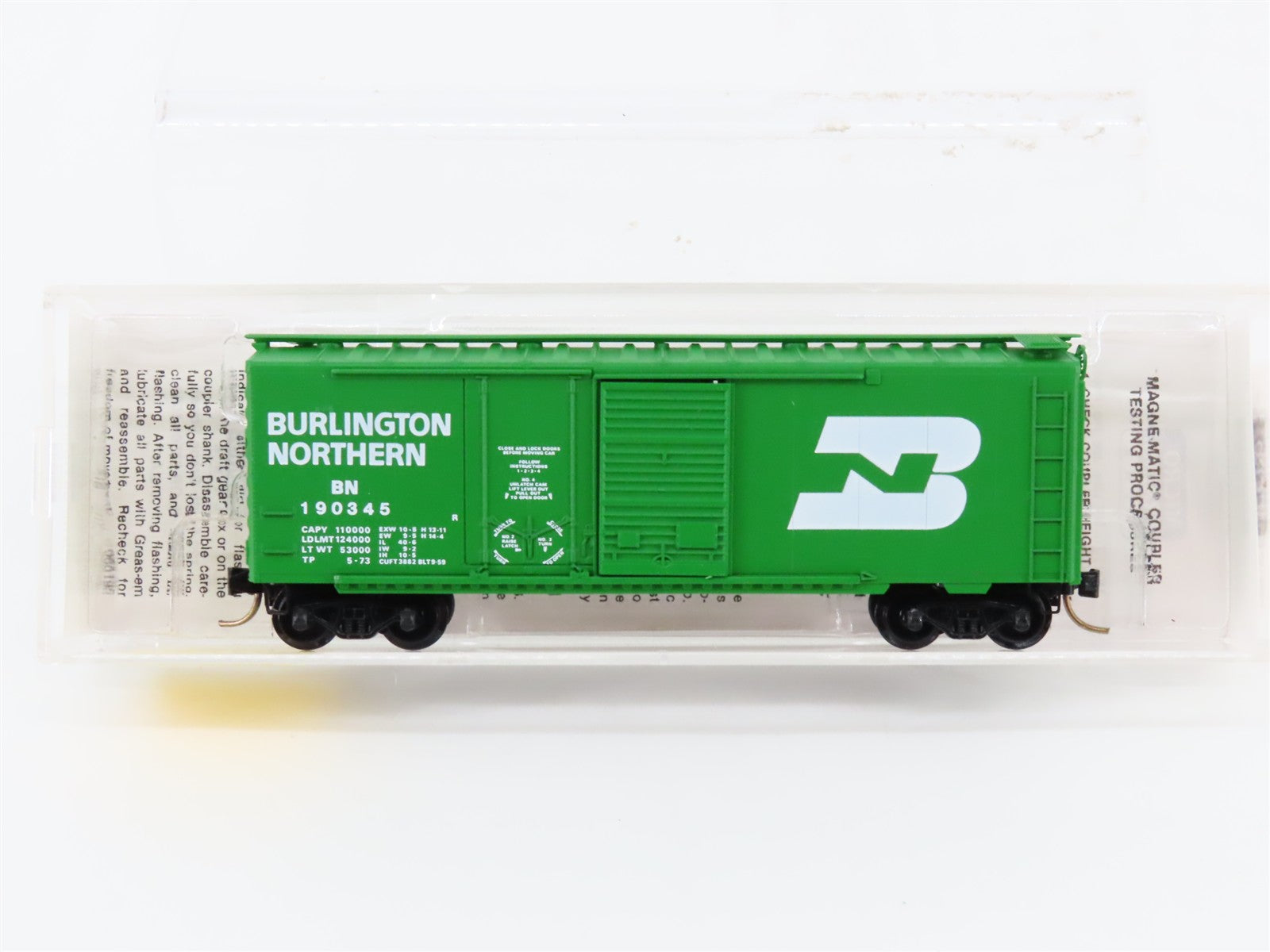 N Scale Micro-Trains MTL 22010 BN Burlington Northern 40' Box Car 190345