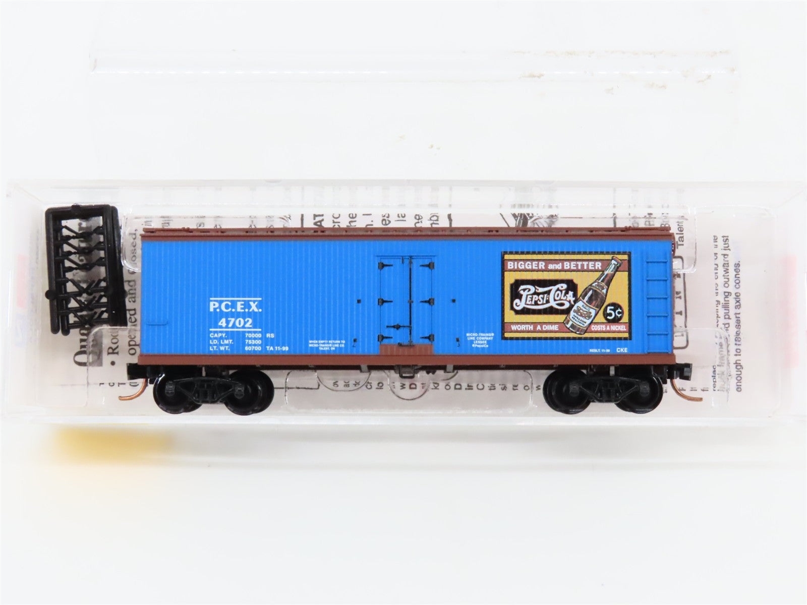 N Scale Micro-Trains MTL 47340 PCEX Pepsi-Cola 40' Reefer 4702