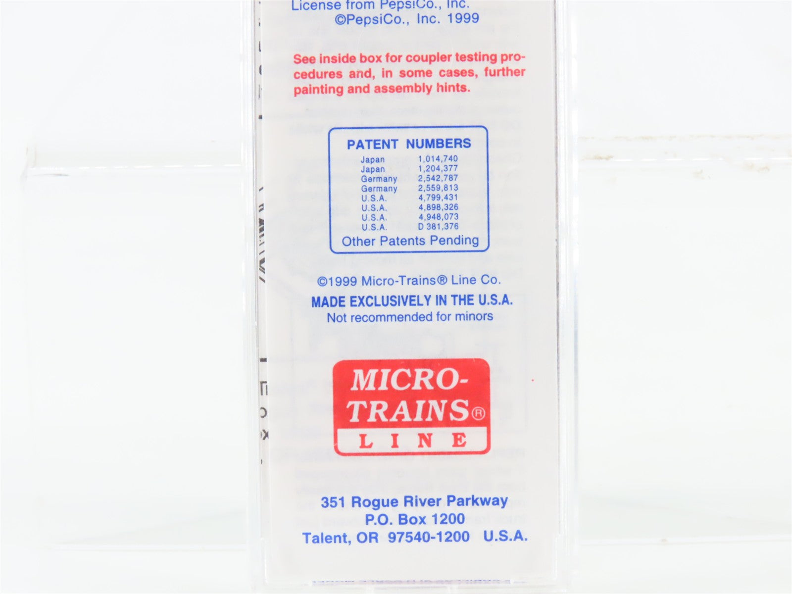 N Scale Micro-Trains MTL 47340 PCEX Pepsi-Cola 40' Reefer 4702