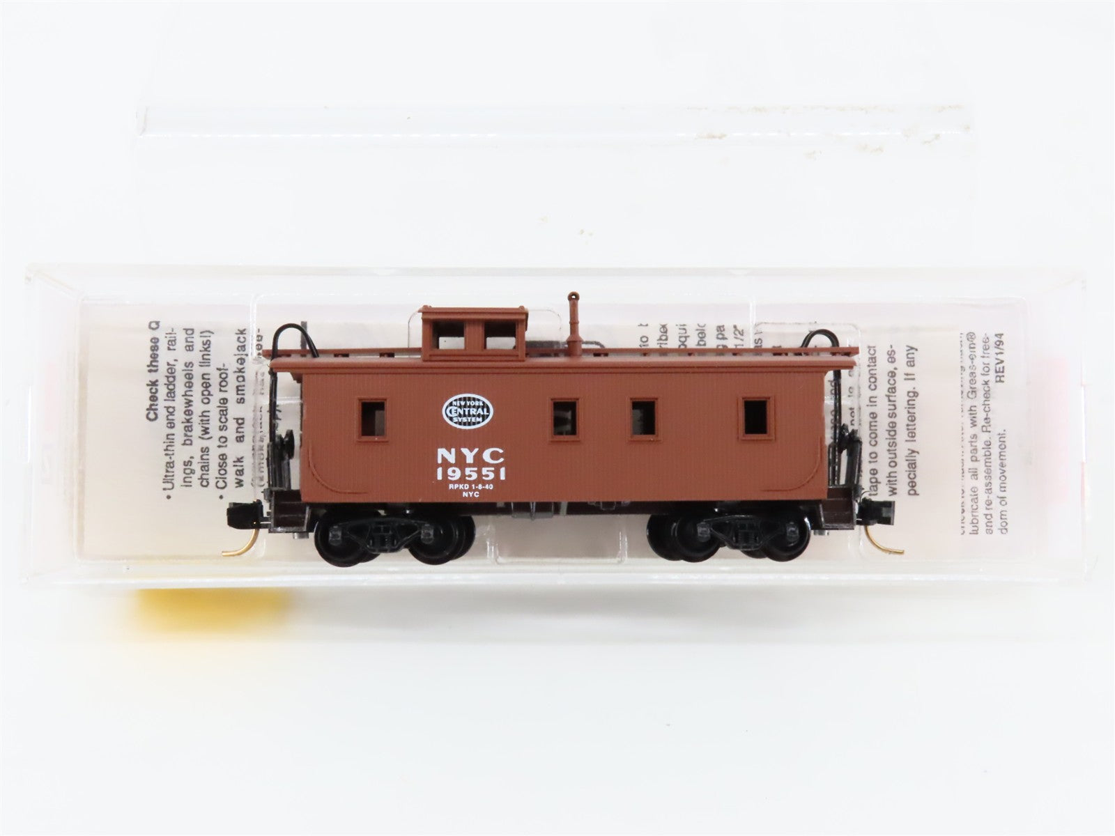 N Scale Micro-Trains MTL 51080 NYC New York Central 34' Caboose 19551
