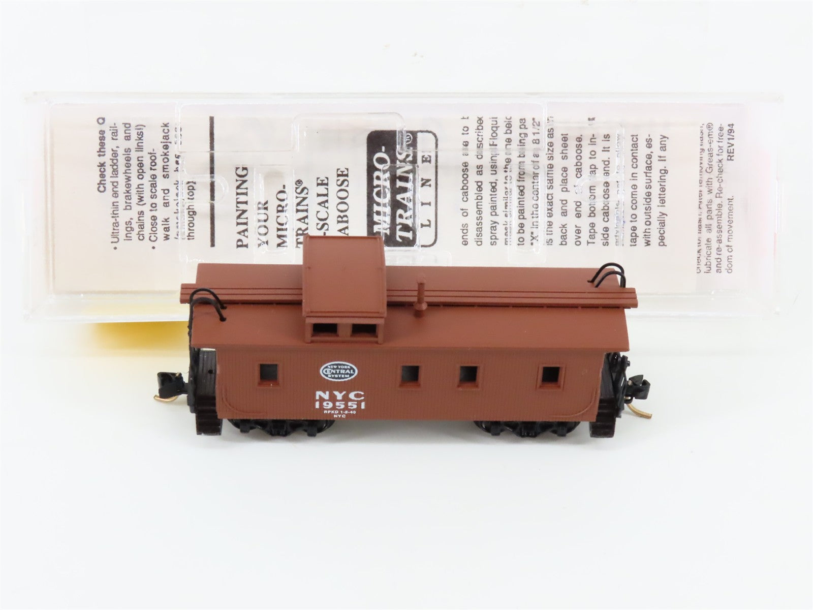 N Scale Micro-Trains MTL 51080 NYC New York Central 34' Caboose 19551
