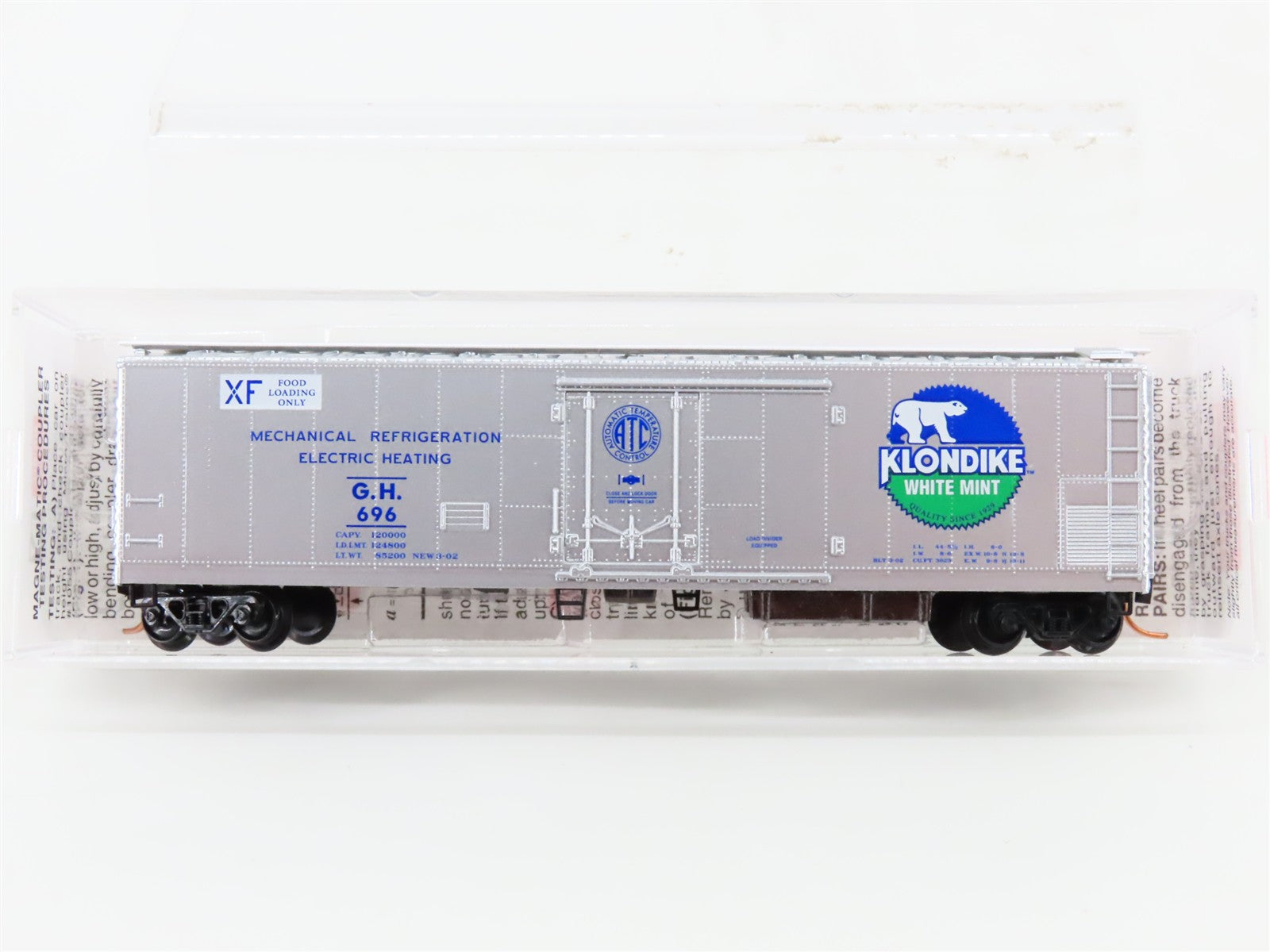 N Scale Micro-Trains MTL 69170 GH Klondike White Mint Mechanical Reefer 696